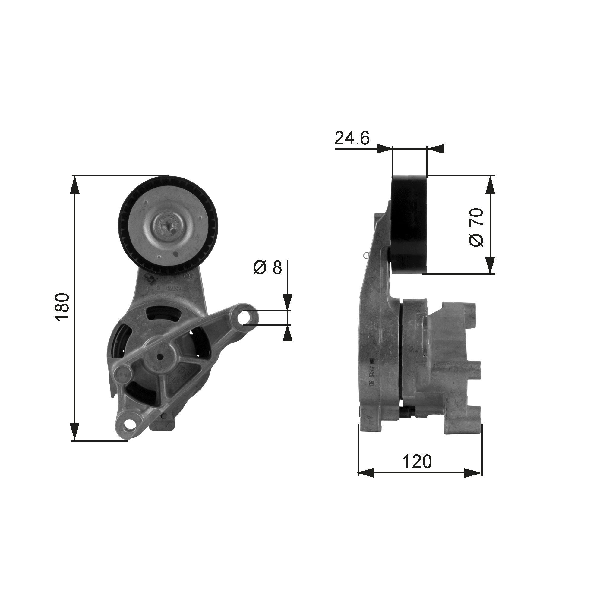 GATES Remstrammer, kilerem t38438 for VW