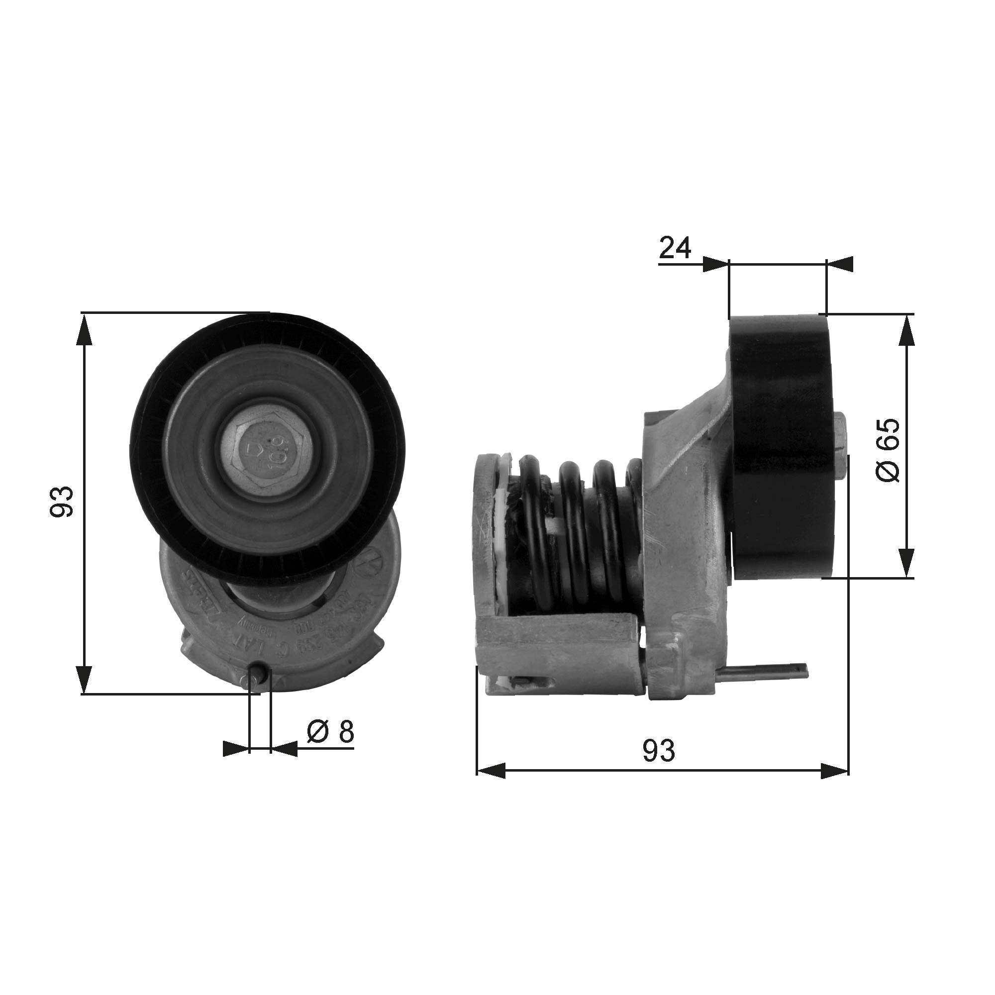 GATES Remstrammer, kilerem t38439 for VW