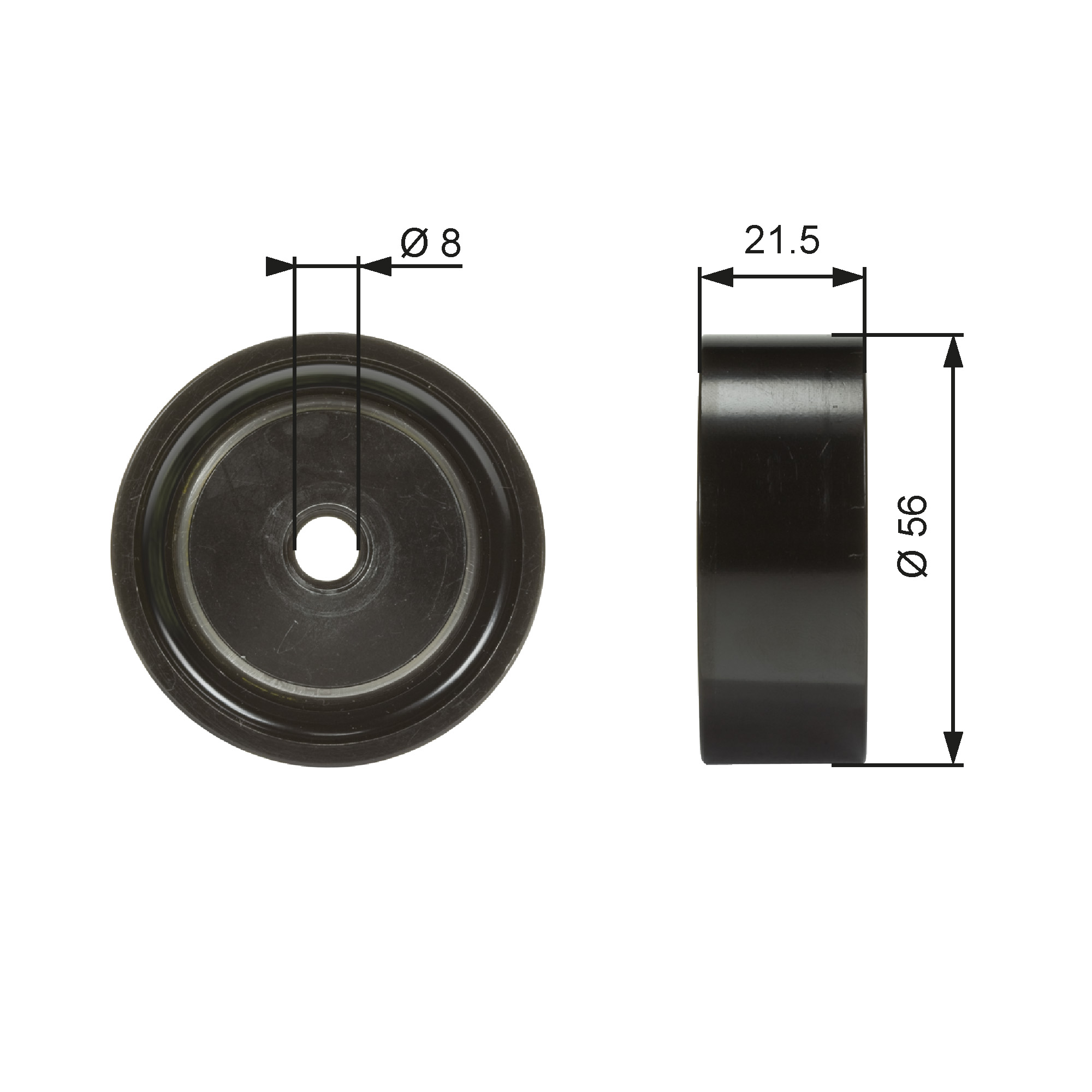 GATES Medløberhjul, multi-V-rem t36122 for NISSAN DACIA RENAULT