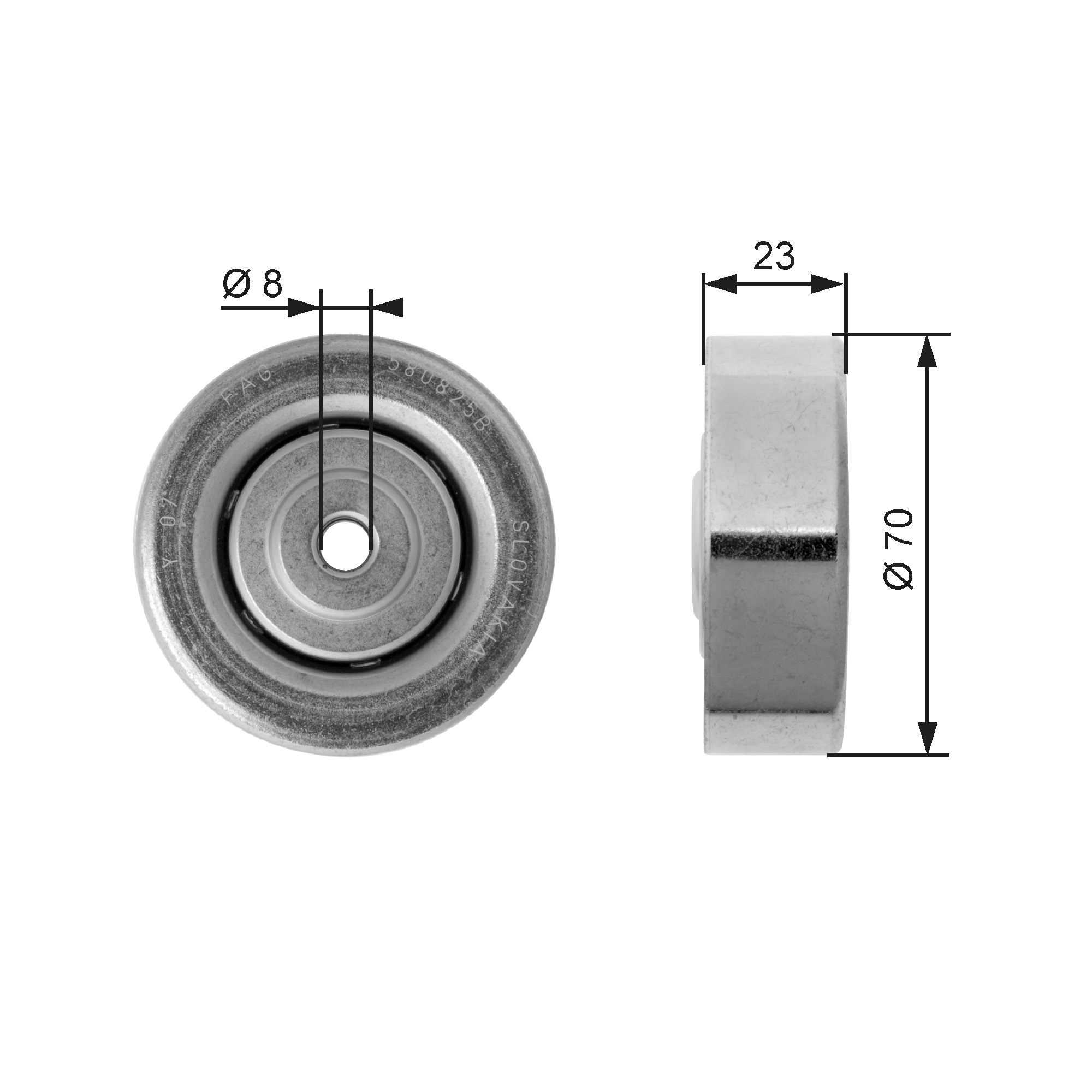 GATES Strammehjul, kilerem t36161 for VAUXHALL BMW GENERAL MOTORS