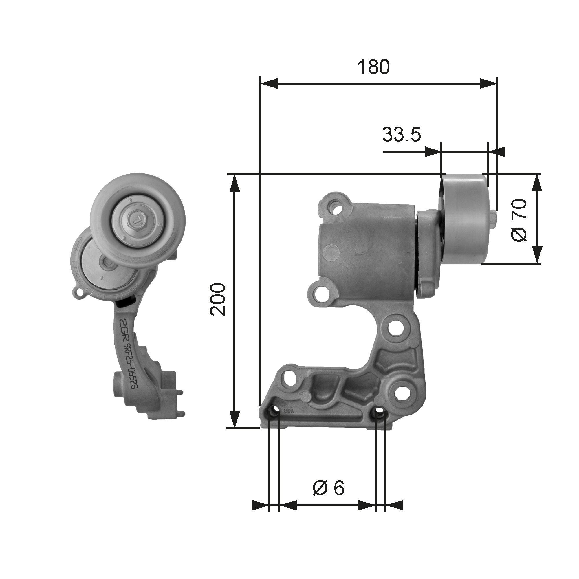 GATES Remstrammer, kilerem t38410 for LEXUS