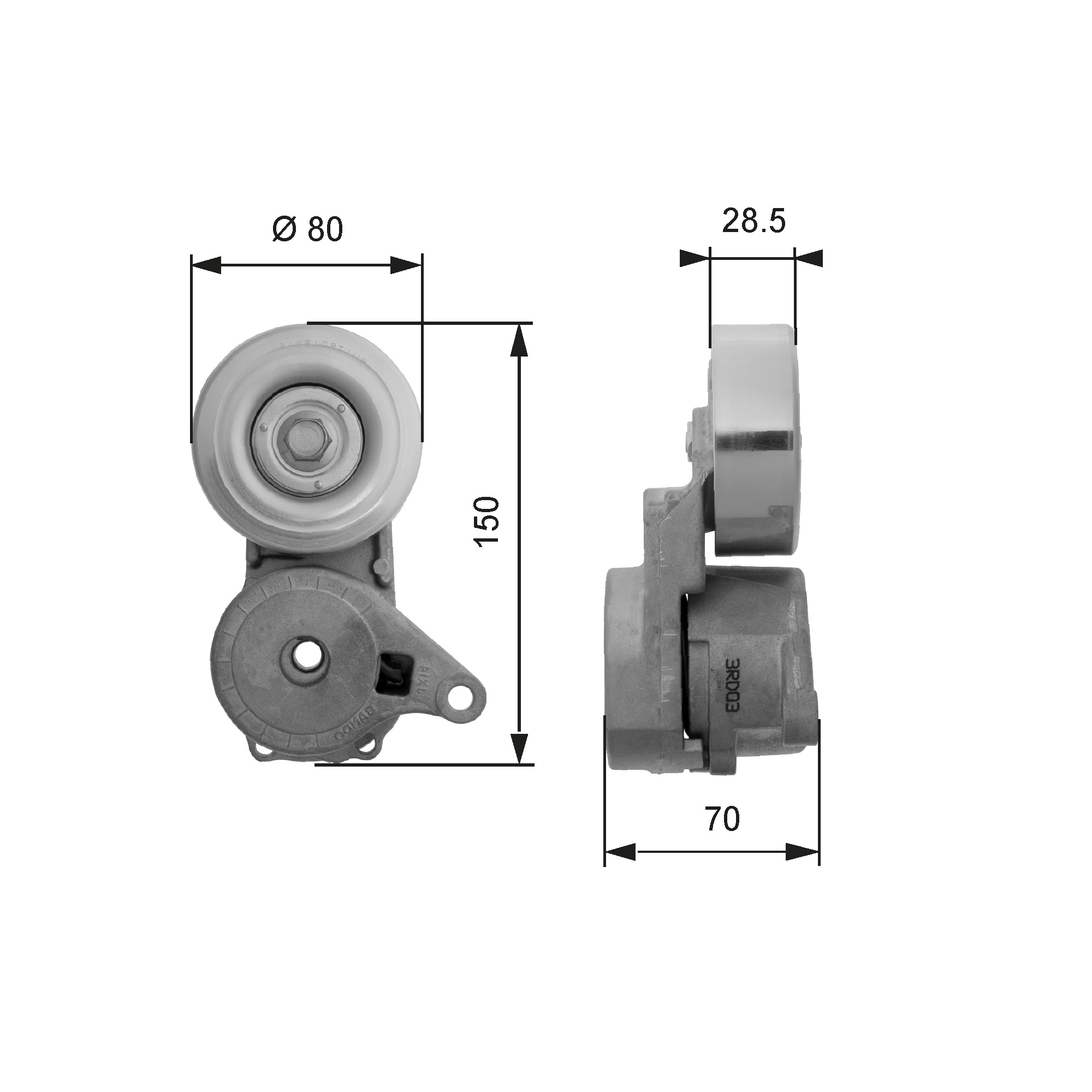 GATES Remstrammer, kilerem t38413 for MITSUBISHI