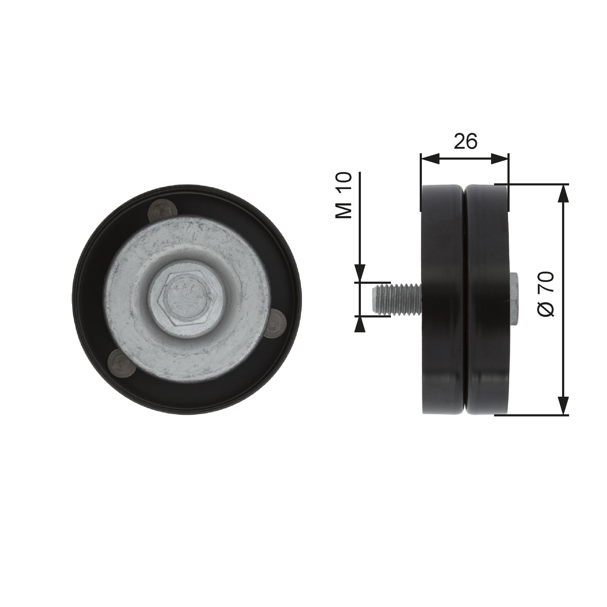 GATES Medløberhjul, multi-V-rem t36363 for CHRYSLER JEEP