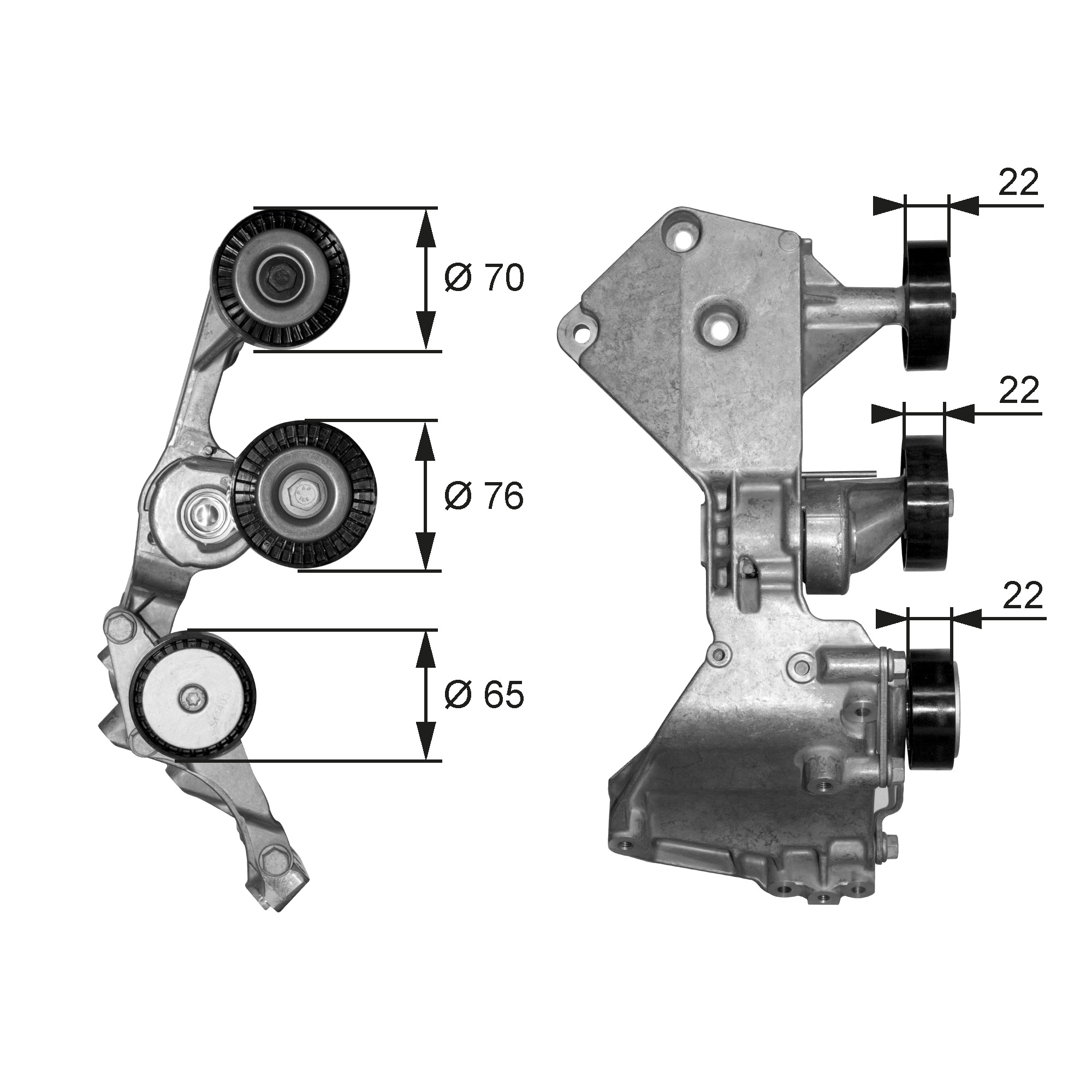 GATES Remstrammer, kilerem t38466 for MERCEDES-BENZ