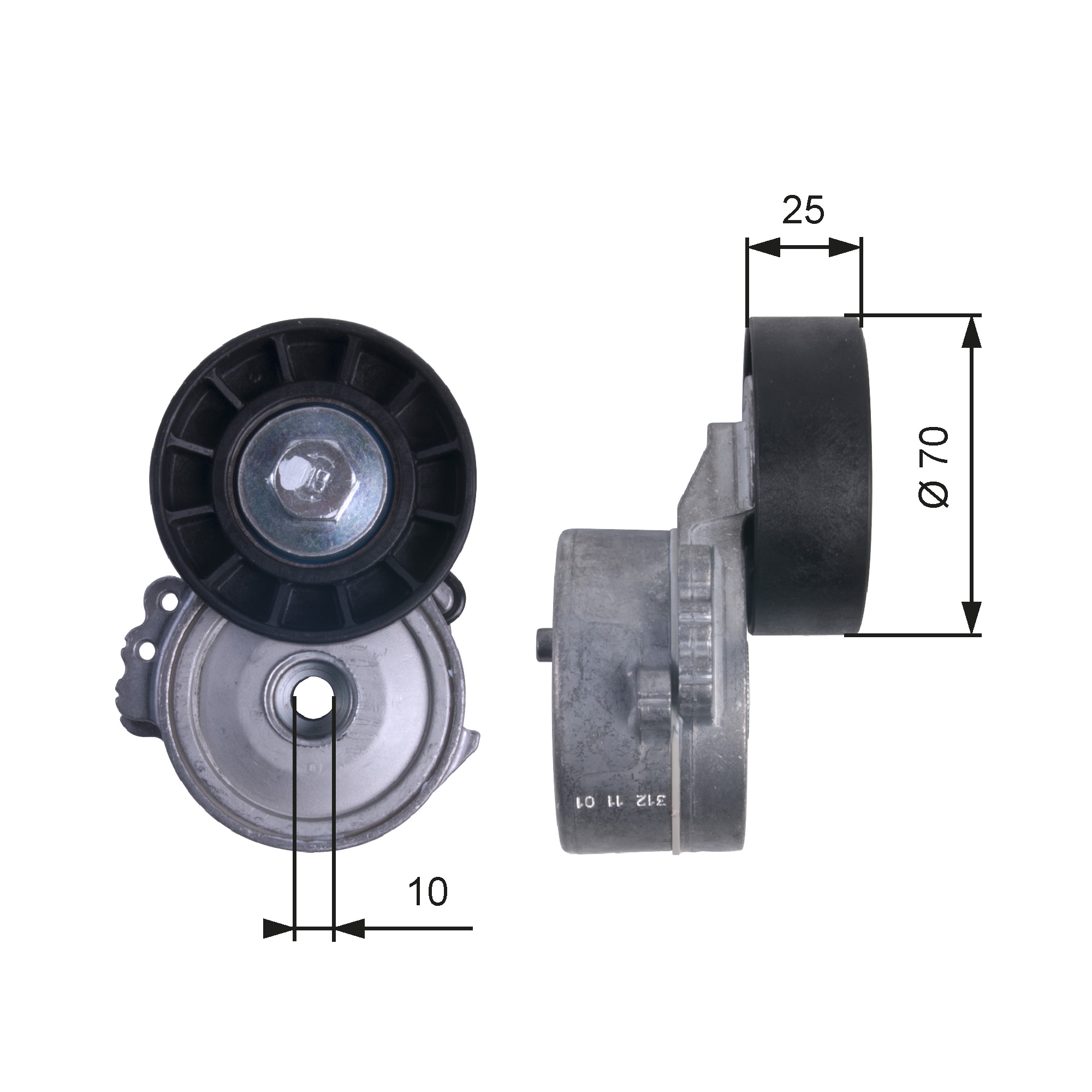 GATES Remstrammer, kilerem t38477 for FORD VOLVO PEUGEOT LANCIA