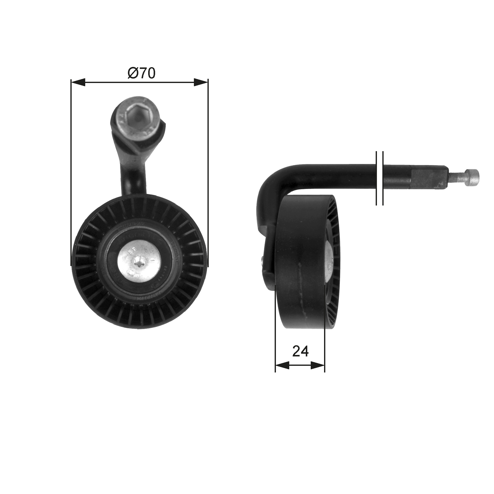 GATES Strammehjul, kilerem t39020 for SKODA