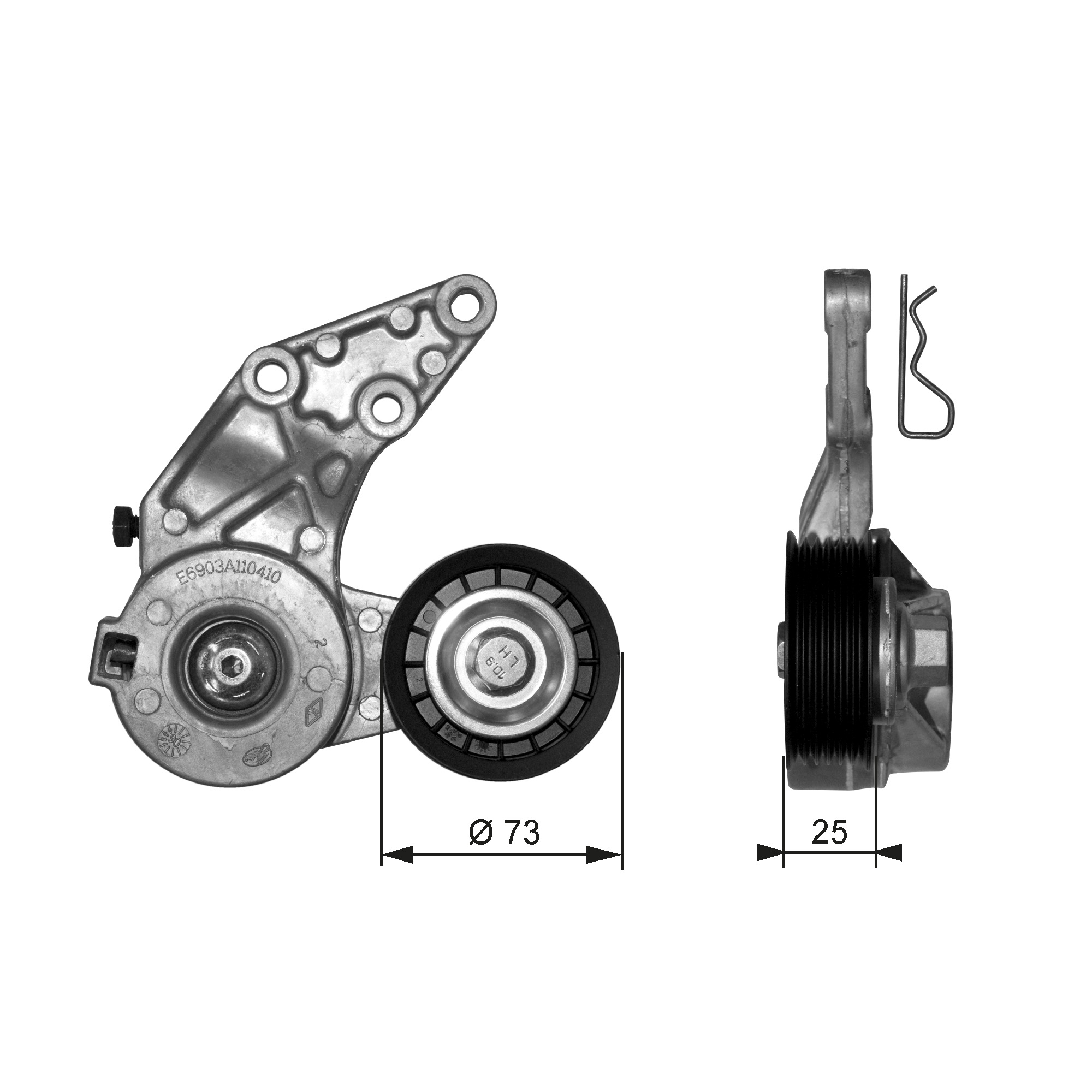 GATES Remstrammer, kilerem t39067 for VW