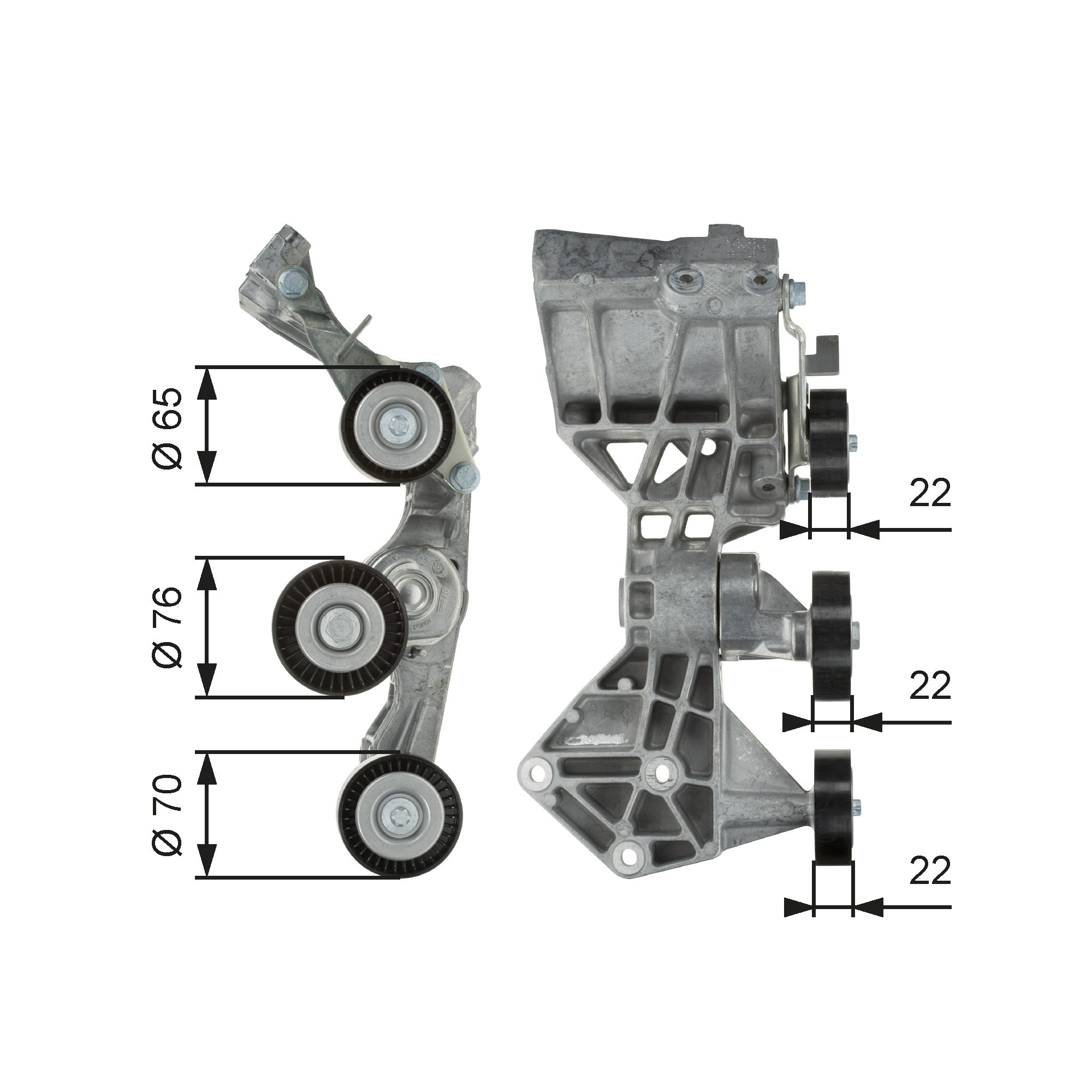GATES Remstrammer, kilerem t39064 for MERCEDES-BENZ