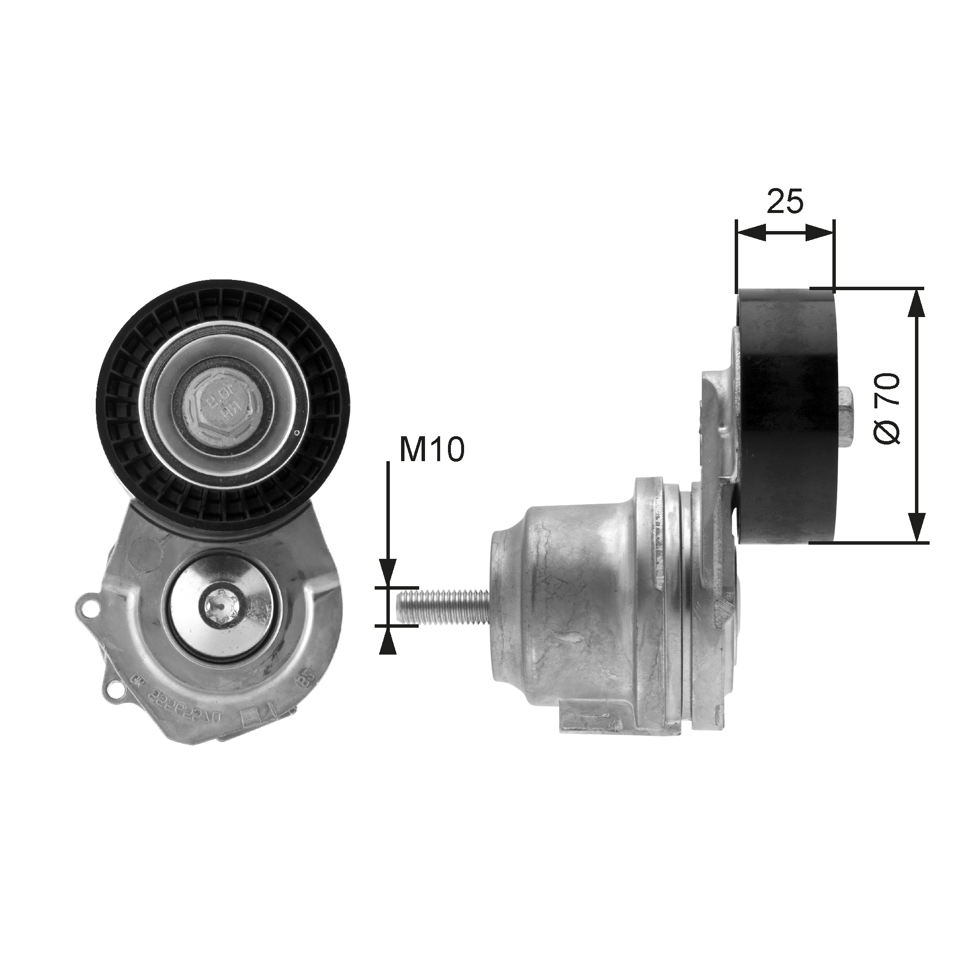GATES Remstrammer, kilerem t38498 for VAUXHALL CHEVROLET