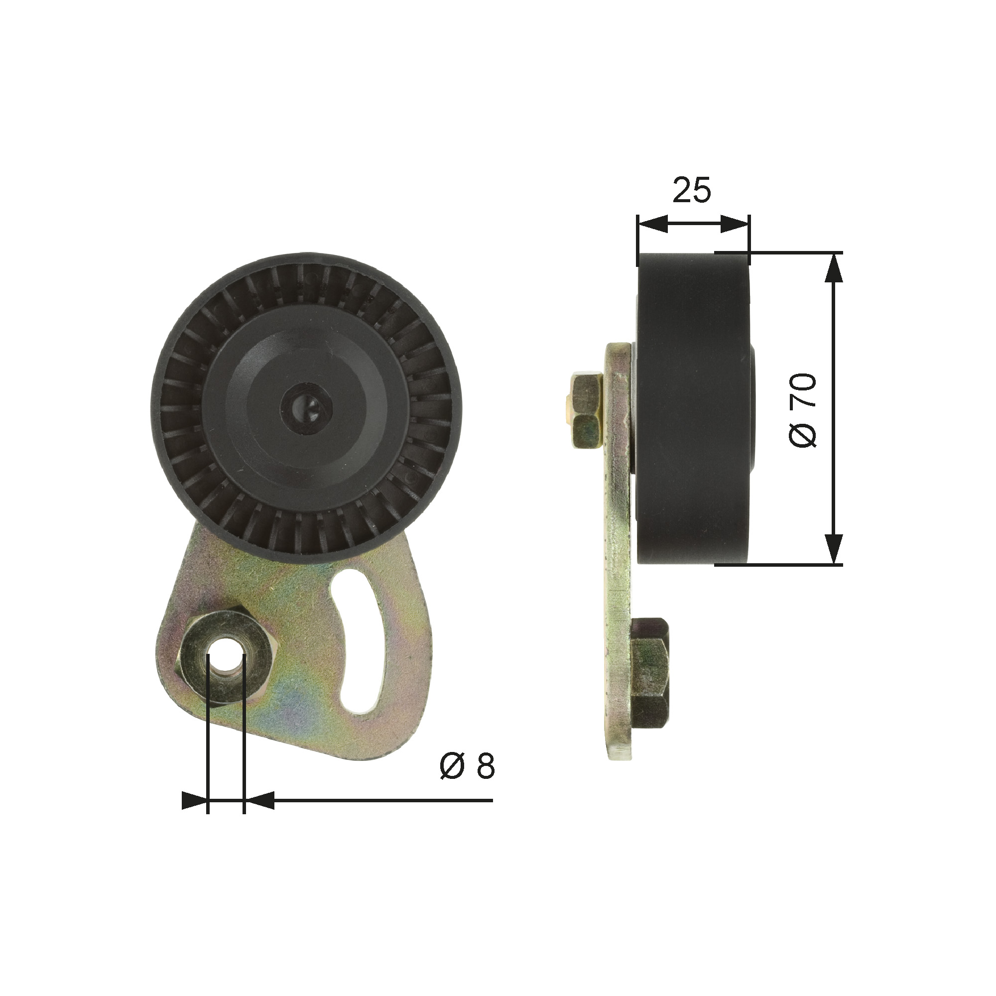 GATES Strammehjul, kilerem t39019 for ROVER MG LAND ROVER