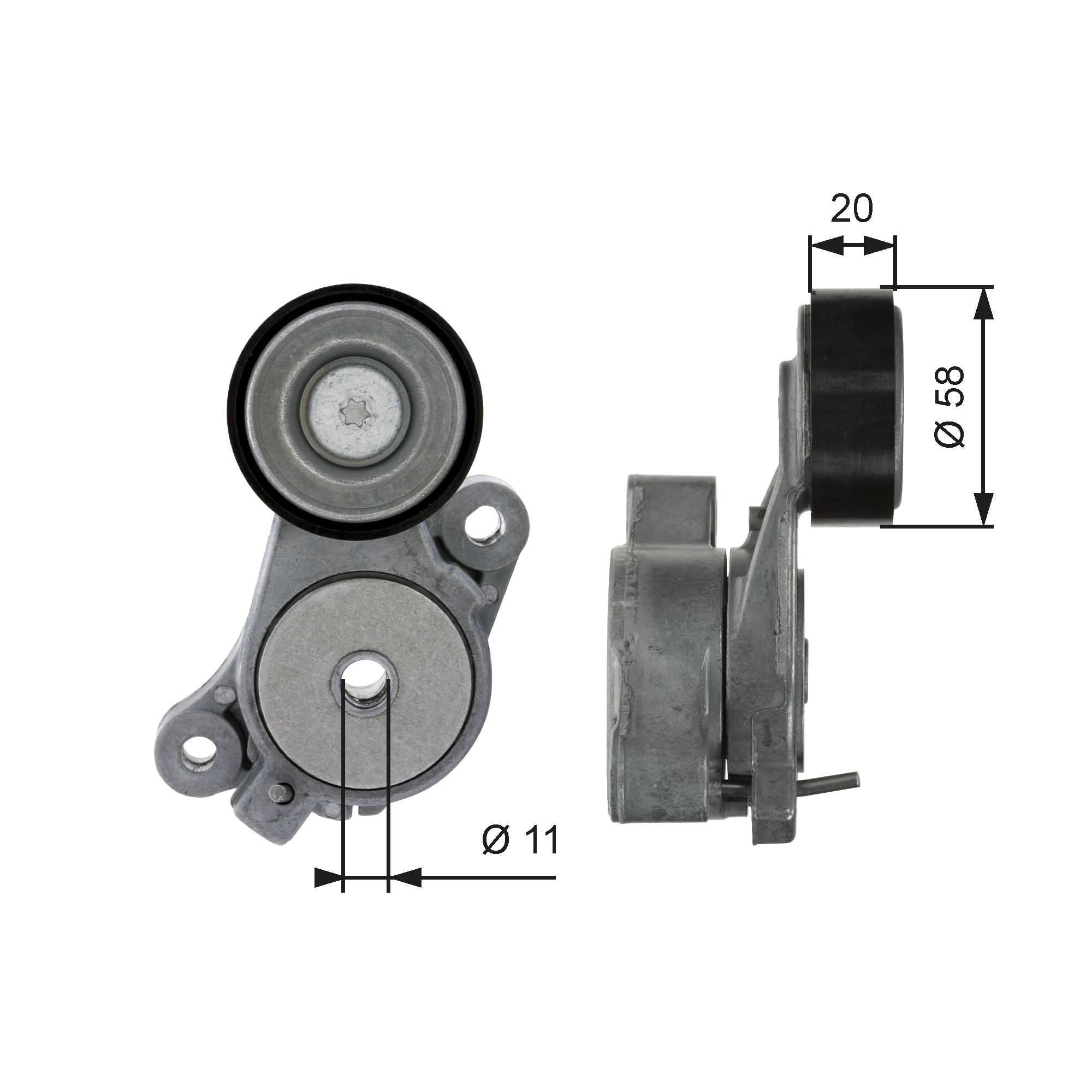 GATES Remstrammer, kilerem t39040 for VW