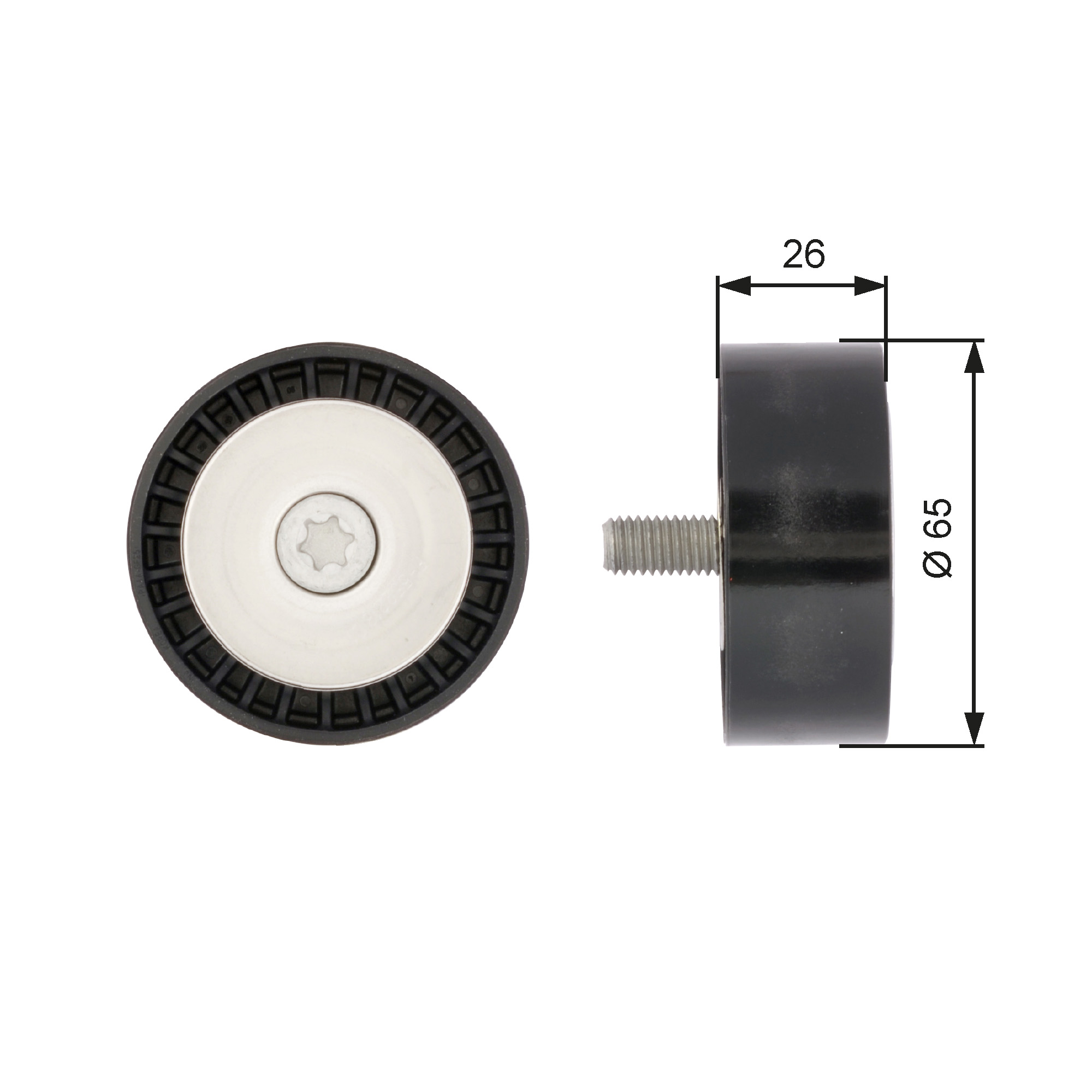 GATES Medløberhjul, multi-V-rem t36388 for VAUXHALL CHEVROLET