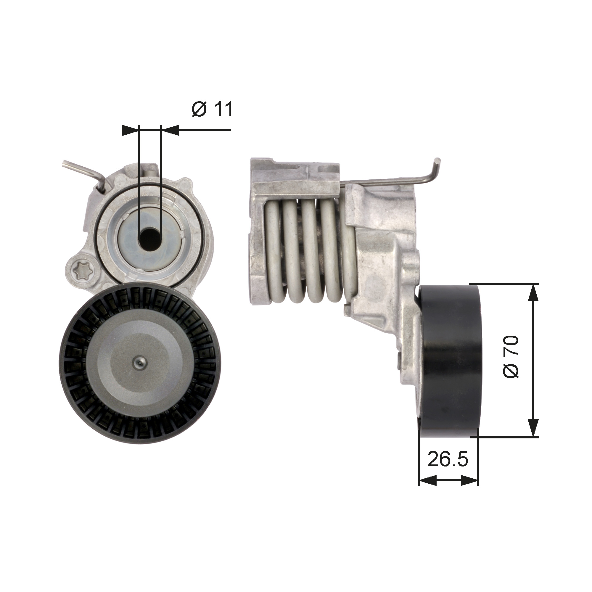 GATES Remstrammer, kilerem t39115 for VW