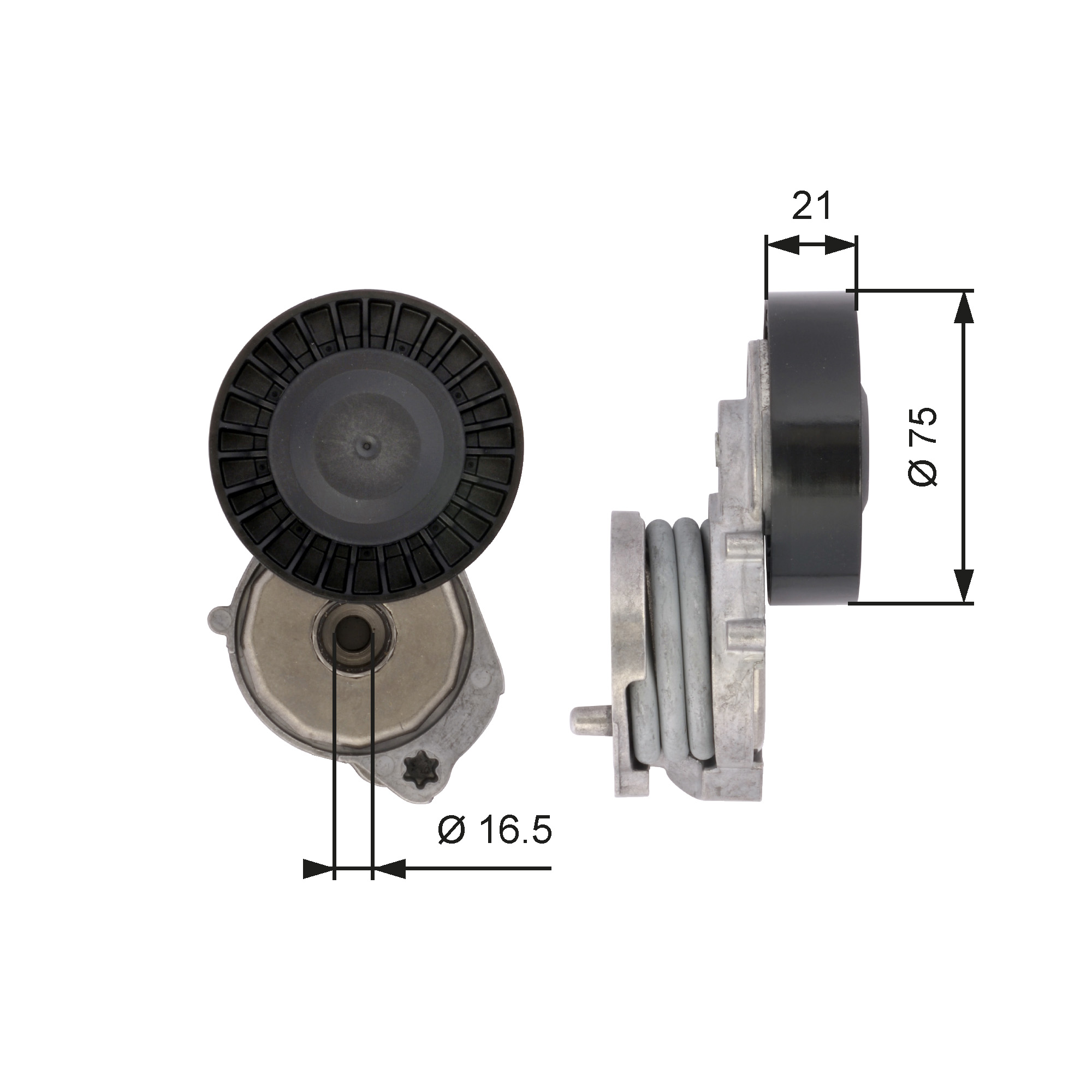 GATES Remstrammer, kilerem t39116 for FORD VOLVO