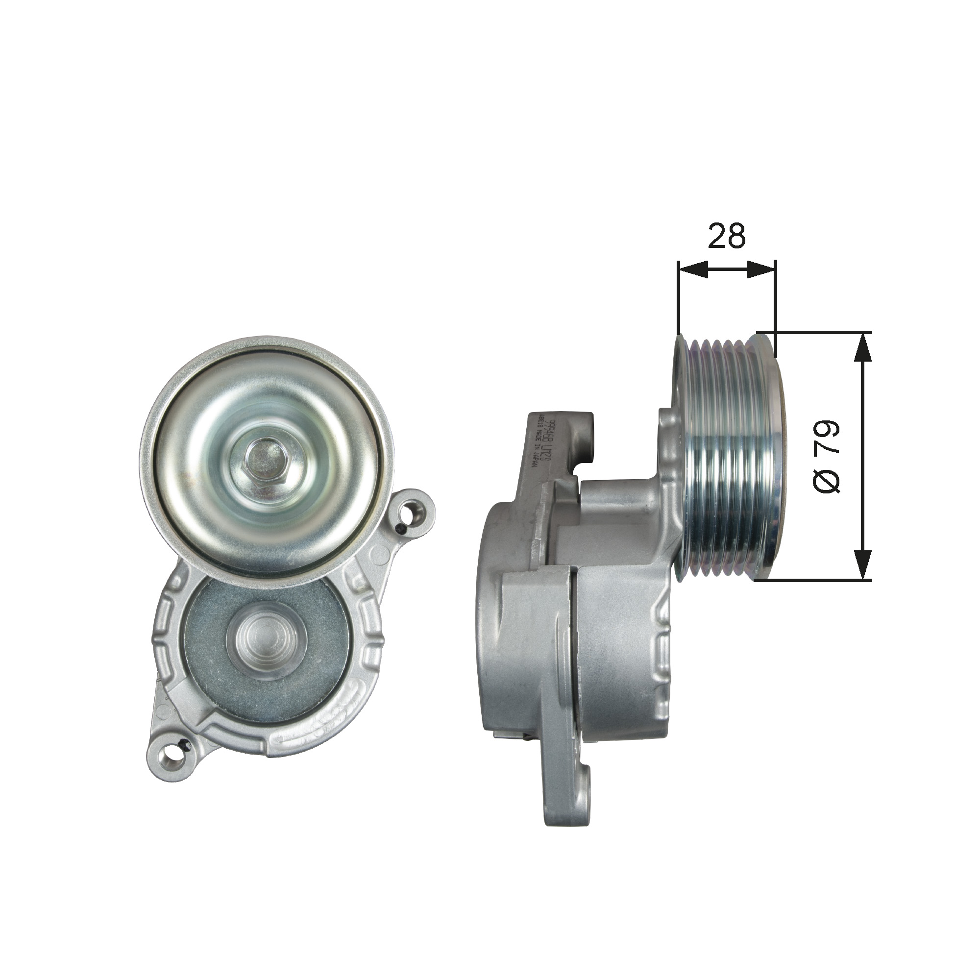 GATES Remstrammer, kilerem t39284 for MAZDA