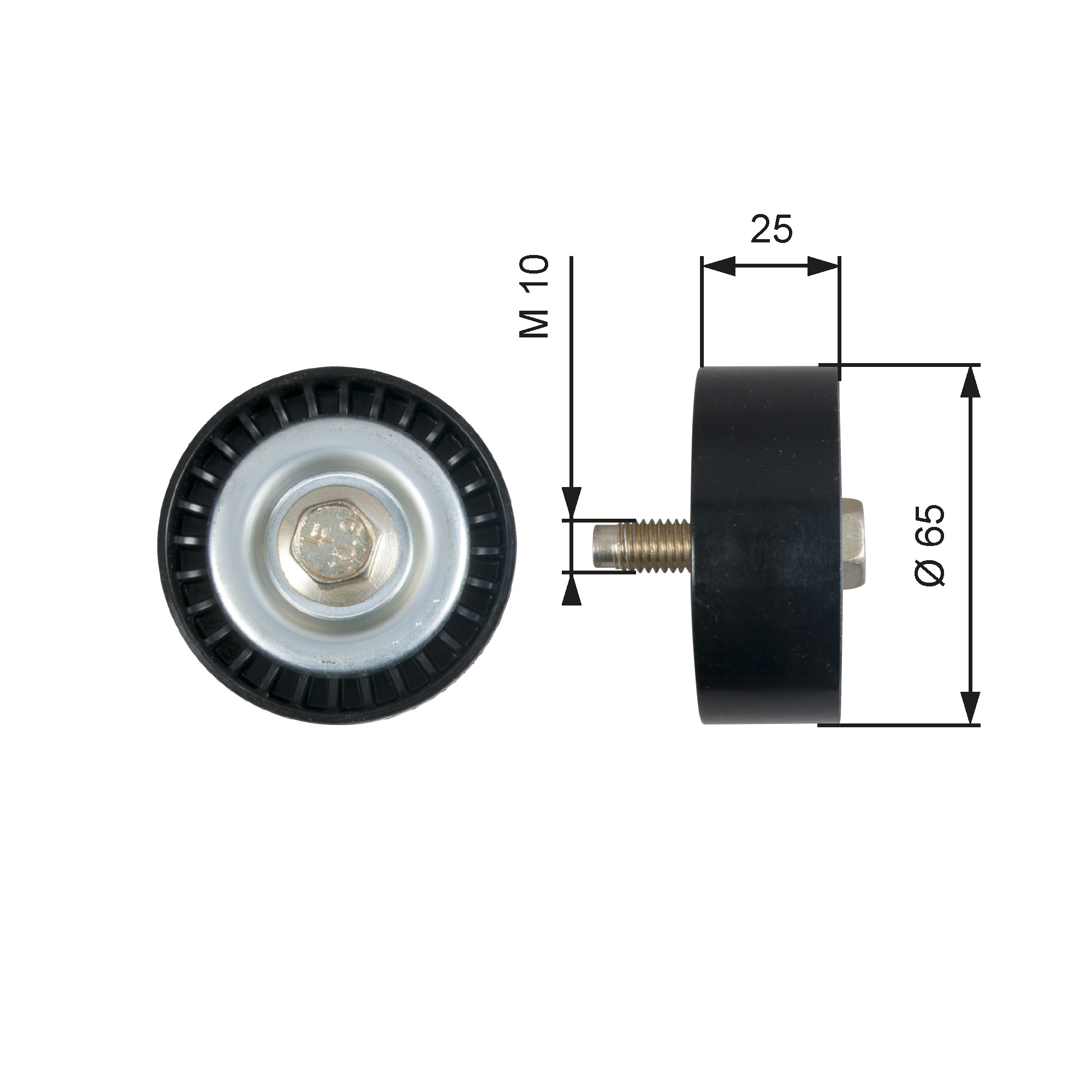 GATES Medløberhjul, multi-V-rem t36322 for JEEP DODGE CHRYSLER LANCIA