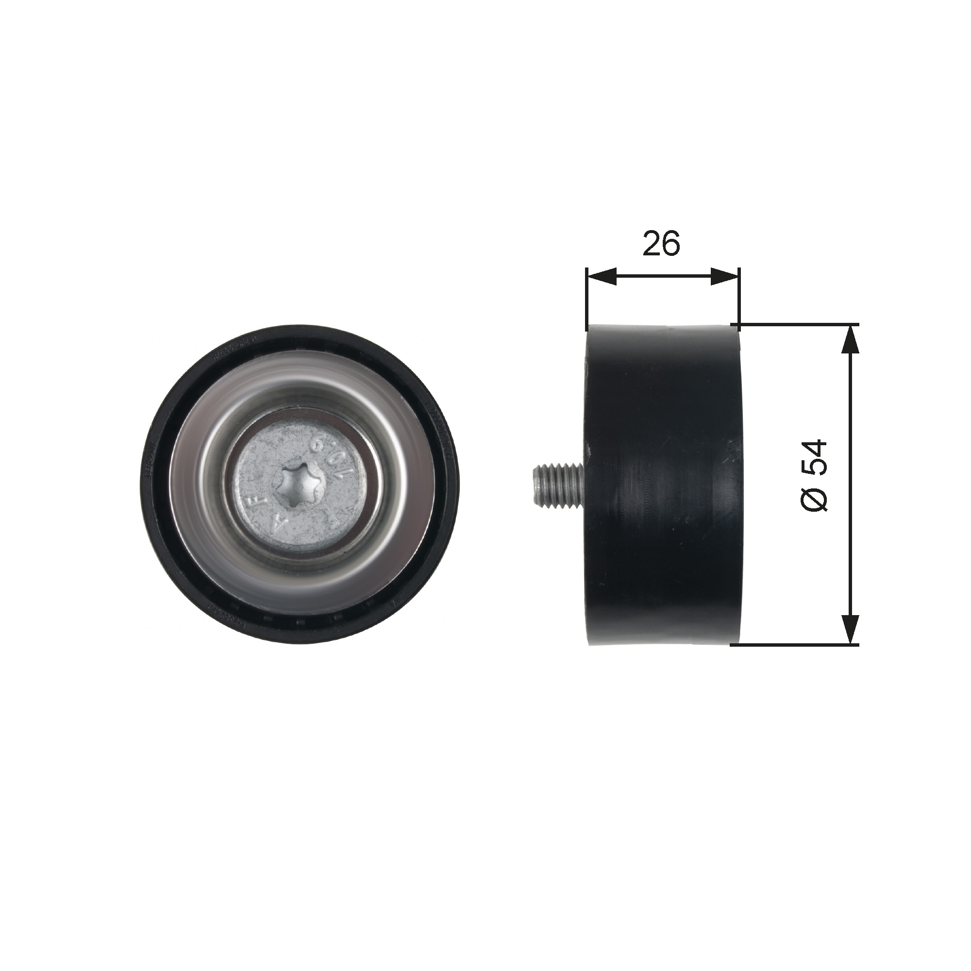 GATES Medløberhjul, multi-V-rem t36486 for MERCEDES-BENZ MERCEDES-BENZ (FJDA)