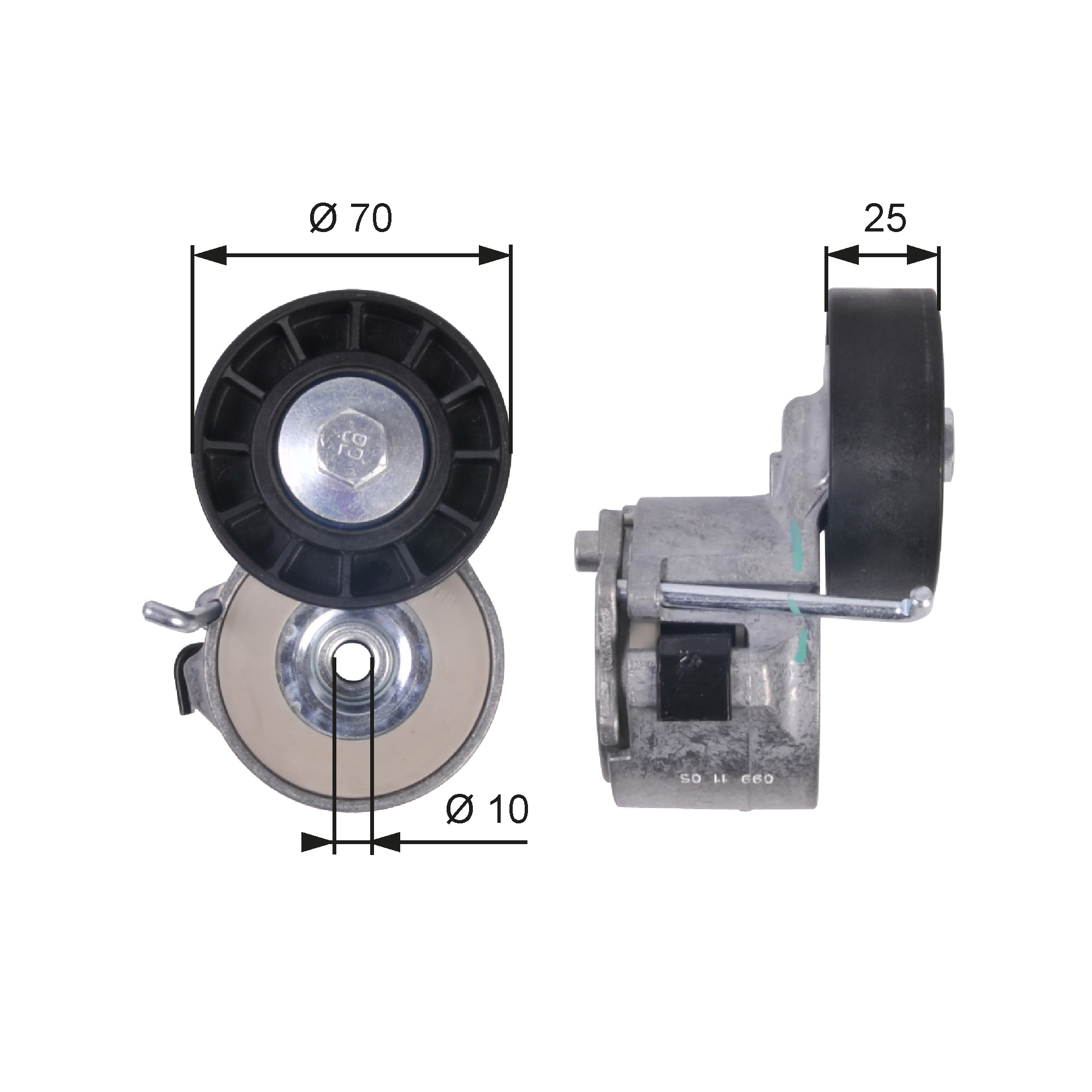 GATES Remstrammer, kilerem t39137 for PEUGEOT IVECO
