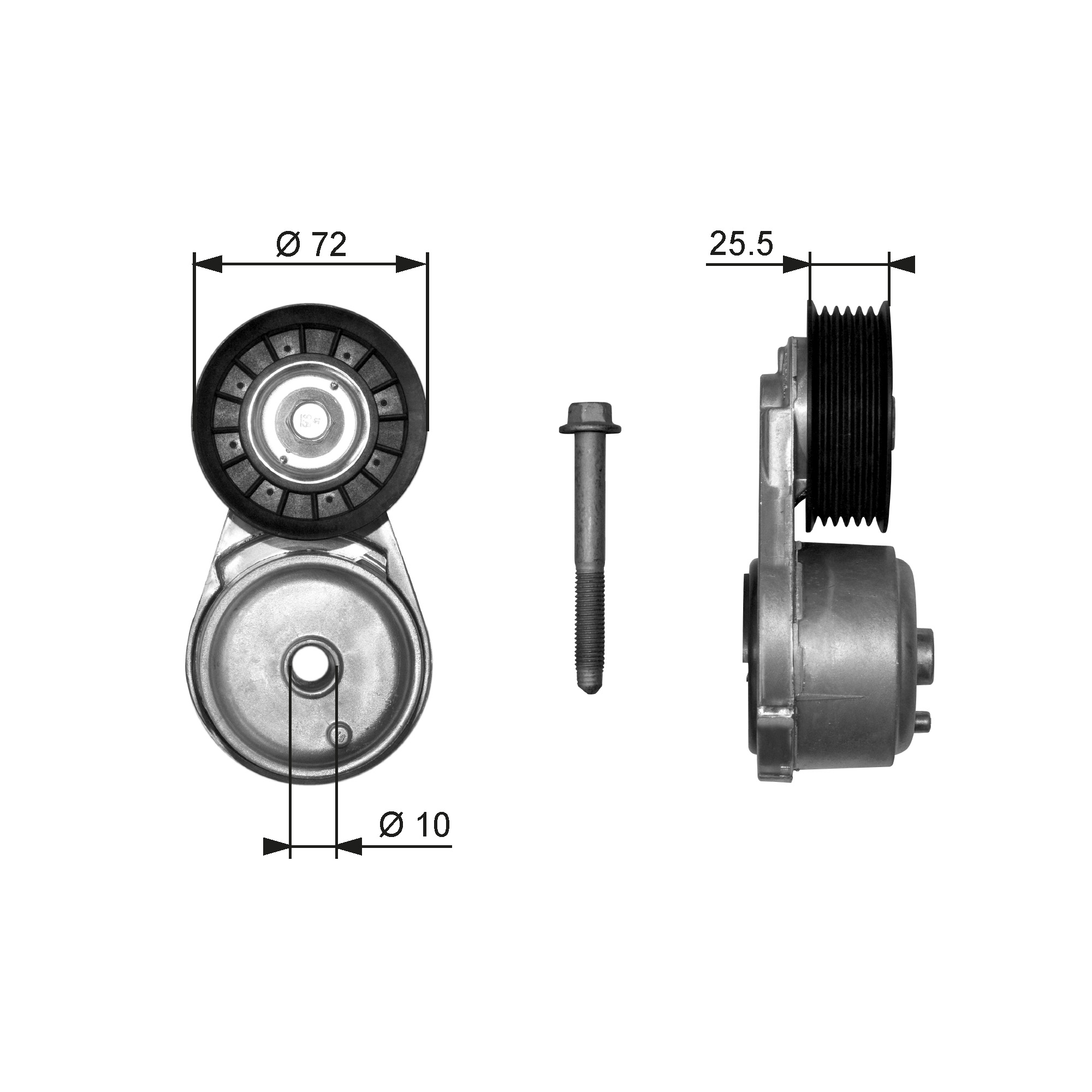 GATES Remstrammer, kilerem t38103 for CHEVROLET ISUZU