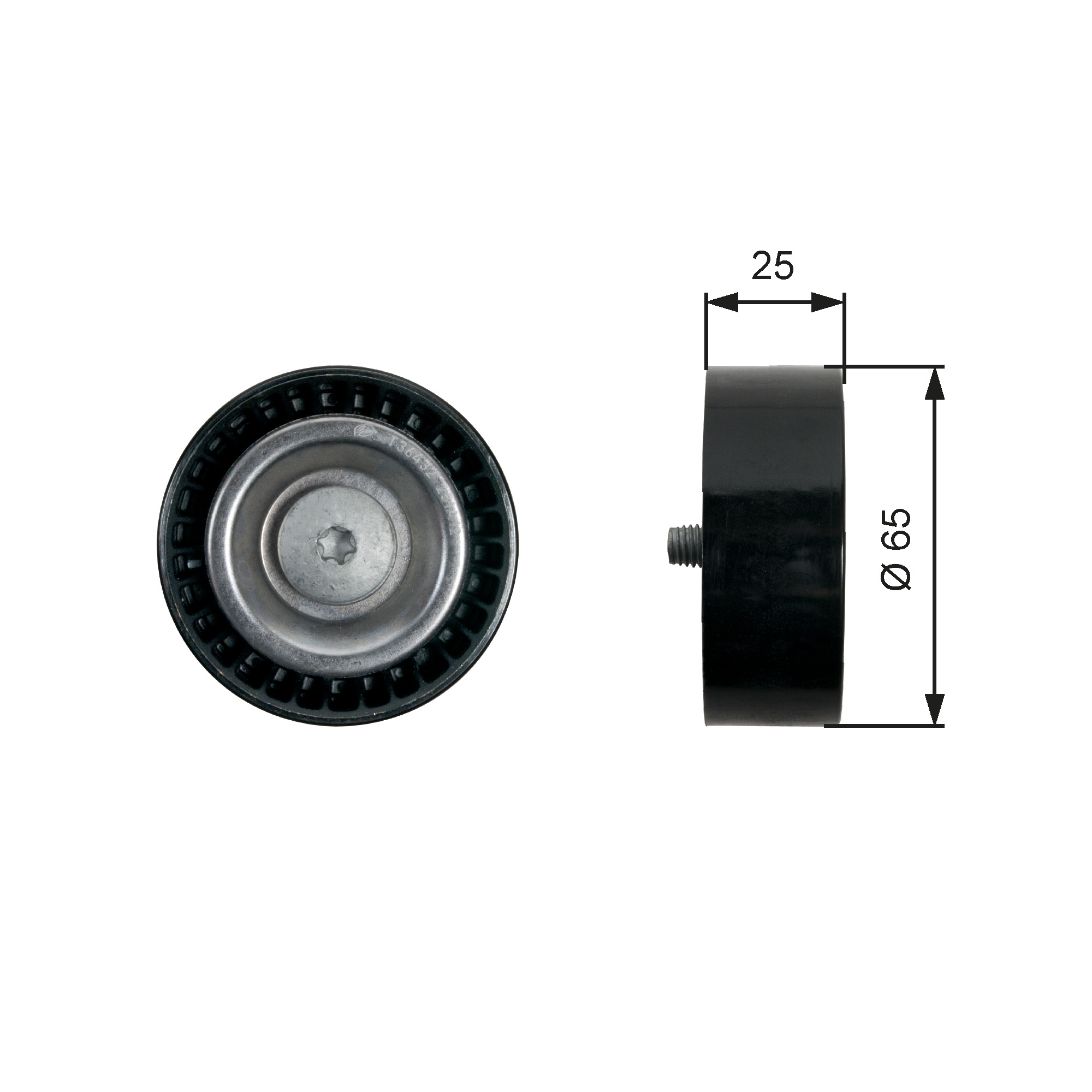 GATES Medløberhjul, multi-V-rem t36432 for MERCEDES-BENZ