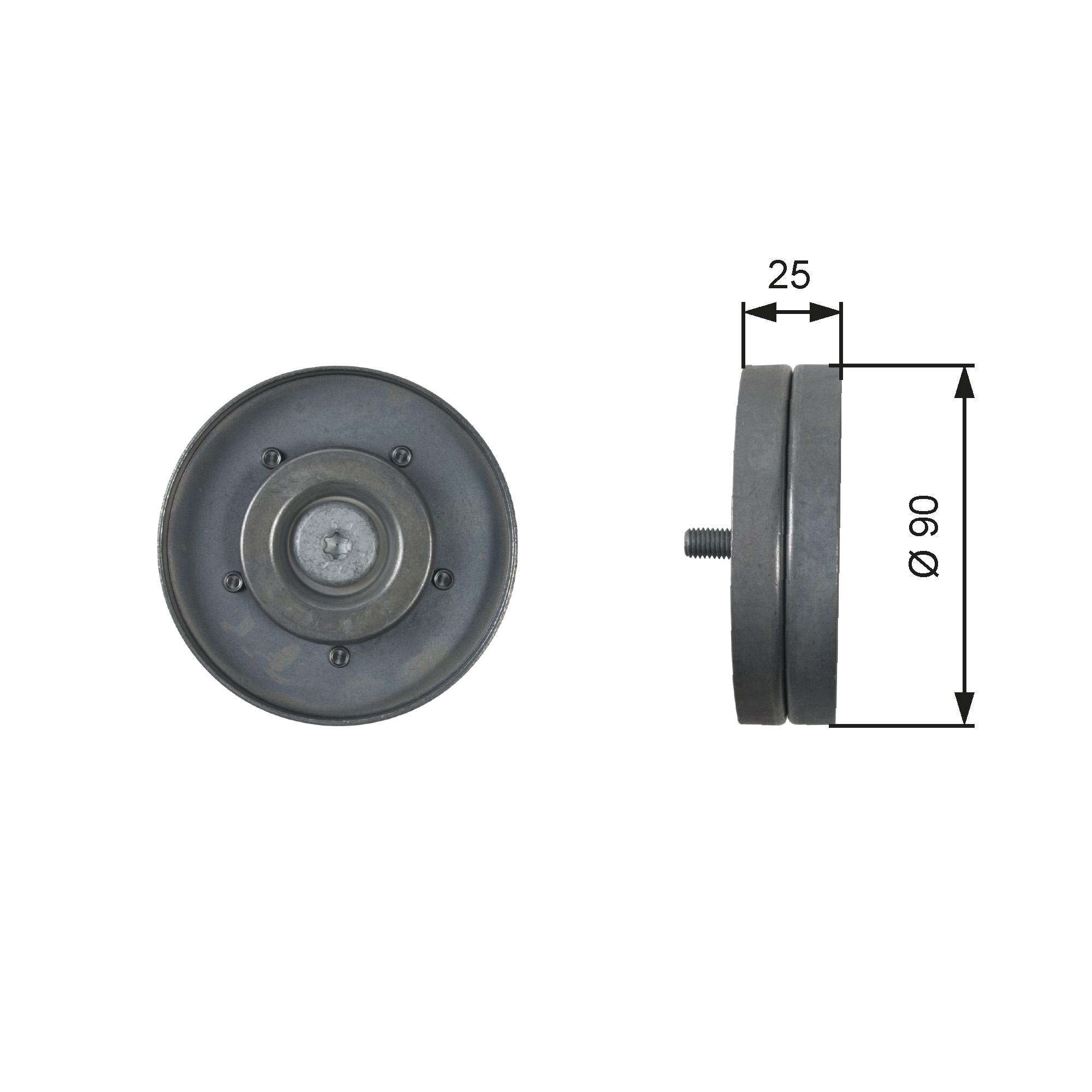 GATES Medløberhjul, multi-V-rem t36436 for AUDI (FAW) AUDI