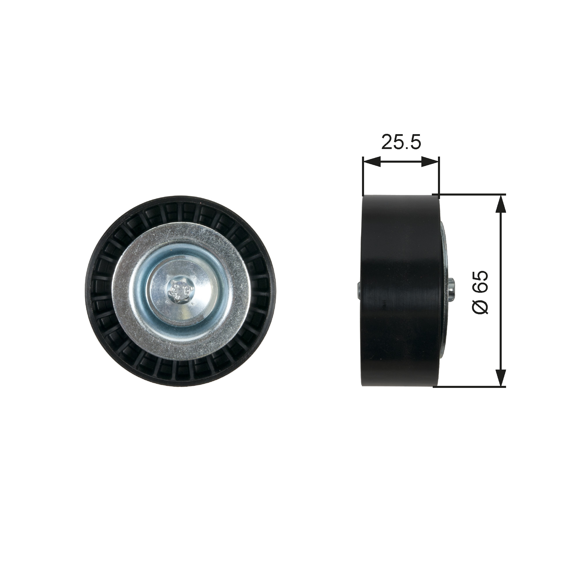 GATES Medløberhjul, multi-V-rem t36454 for VAUXHALL FIAT CHRYSLER