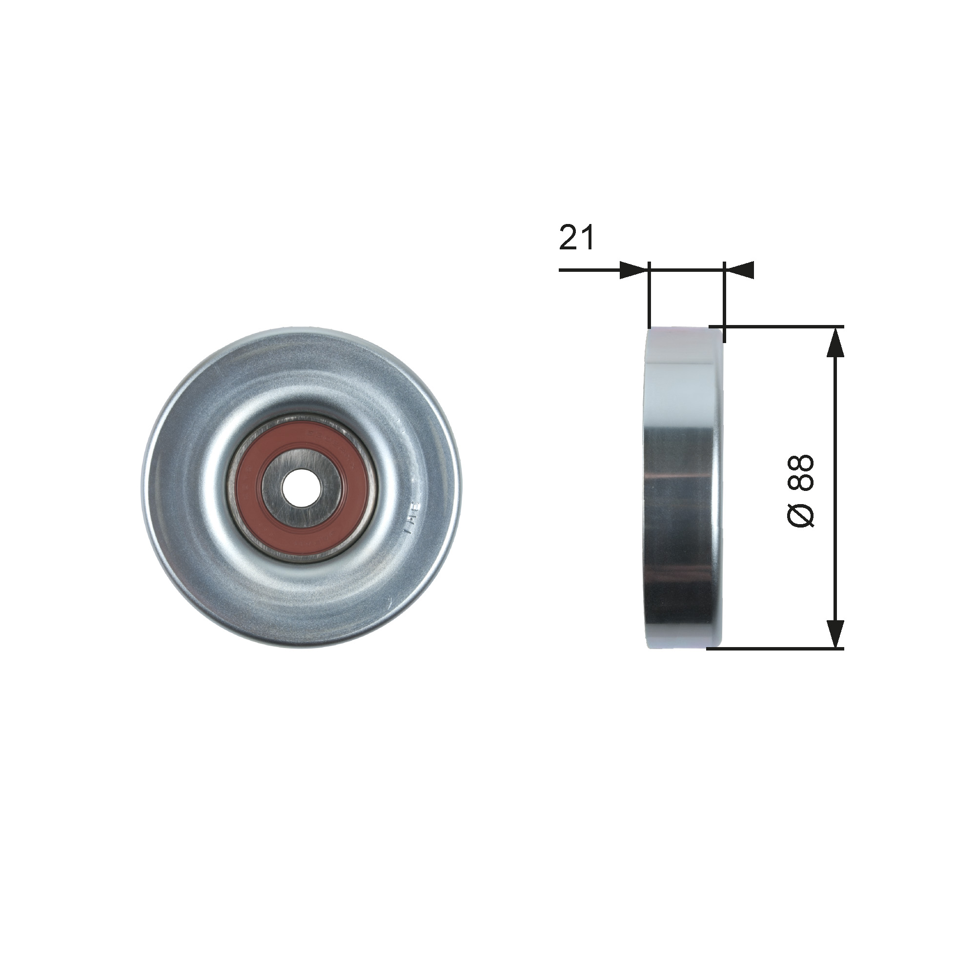 GATES Medløberhjul, multi-V-rem t36395 for TOYOTA DAIHATSU