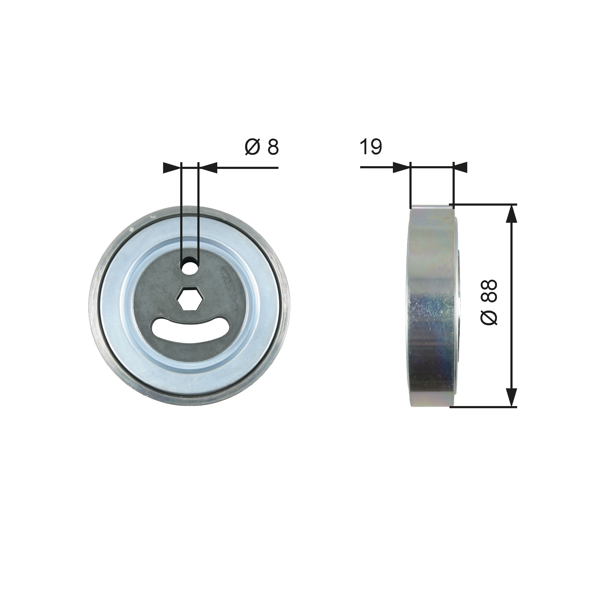 GATES Strammehjul, kilerem t39225 for SUZUKI