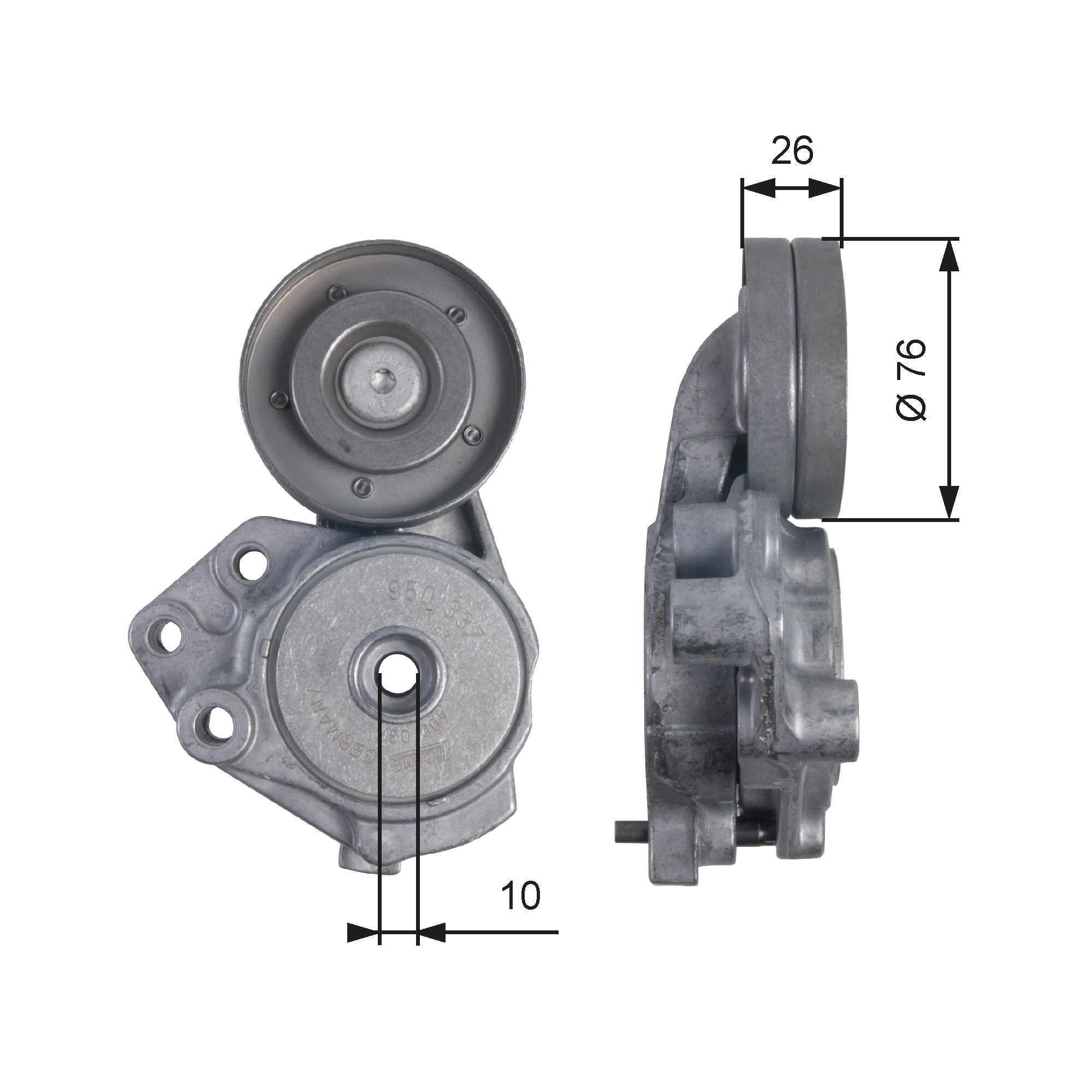 GATES Remstrammer, kilerem t39173 for VW