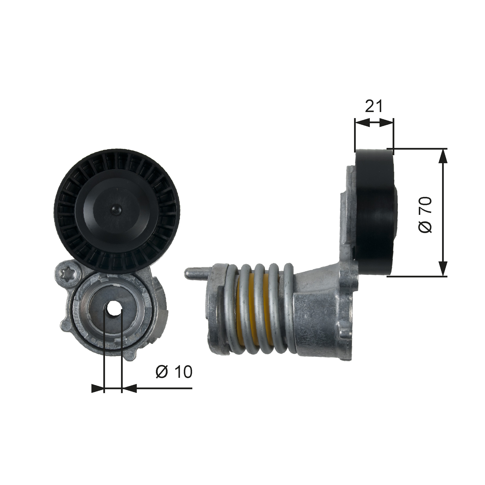 GATES Remstrammer, kilerem t39157 for FORD VOLVO