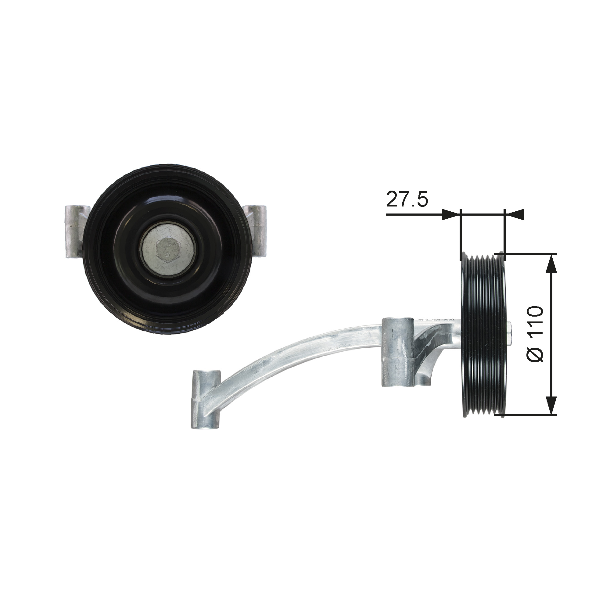 GATES Medløberhjul, multi-V-rem t36740 for CUPRA