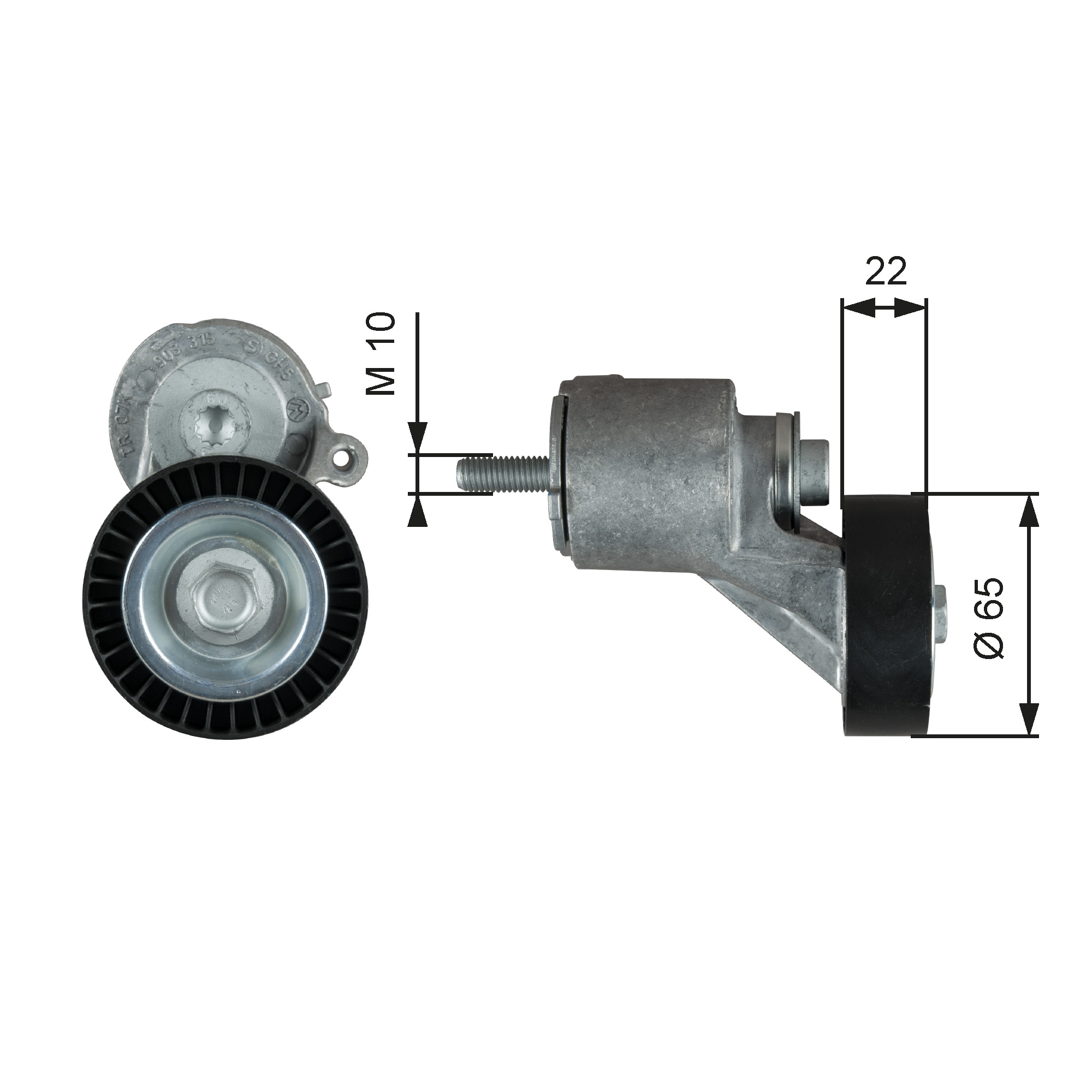 GATES Remstrammer, kilerem t38314 for VW