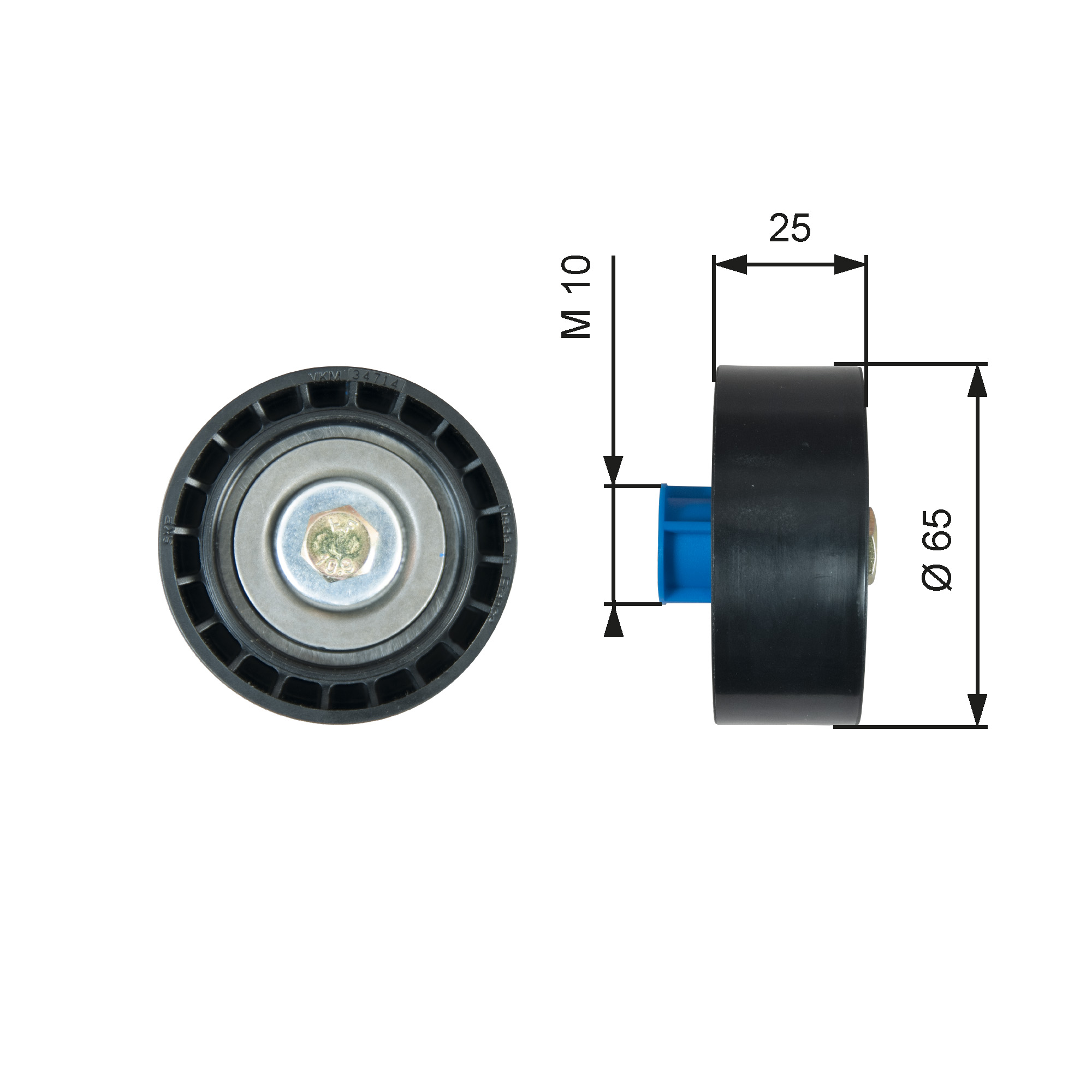 GATES Medløberhjul, multi-V-rem t36539 for FORD ASIA & OCEANIA FORD