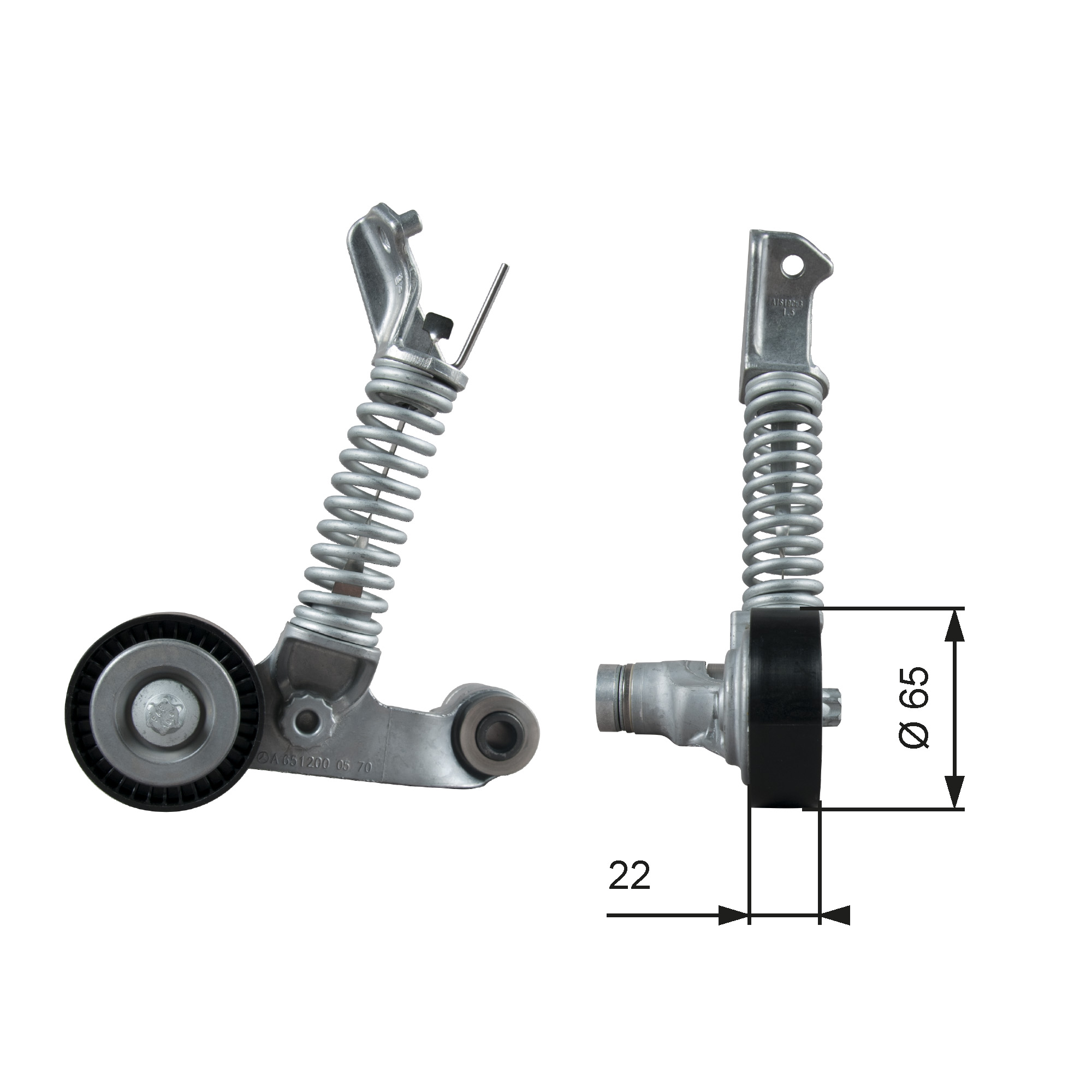 GATES Remstrammer, kilerem t39373 for MERCEDES-BENZ