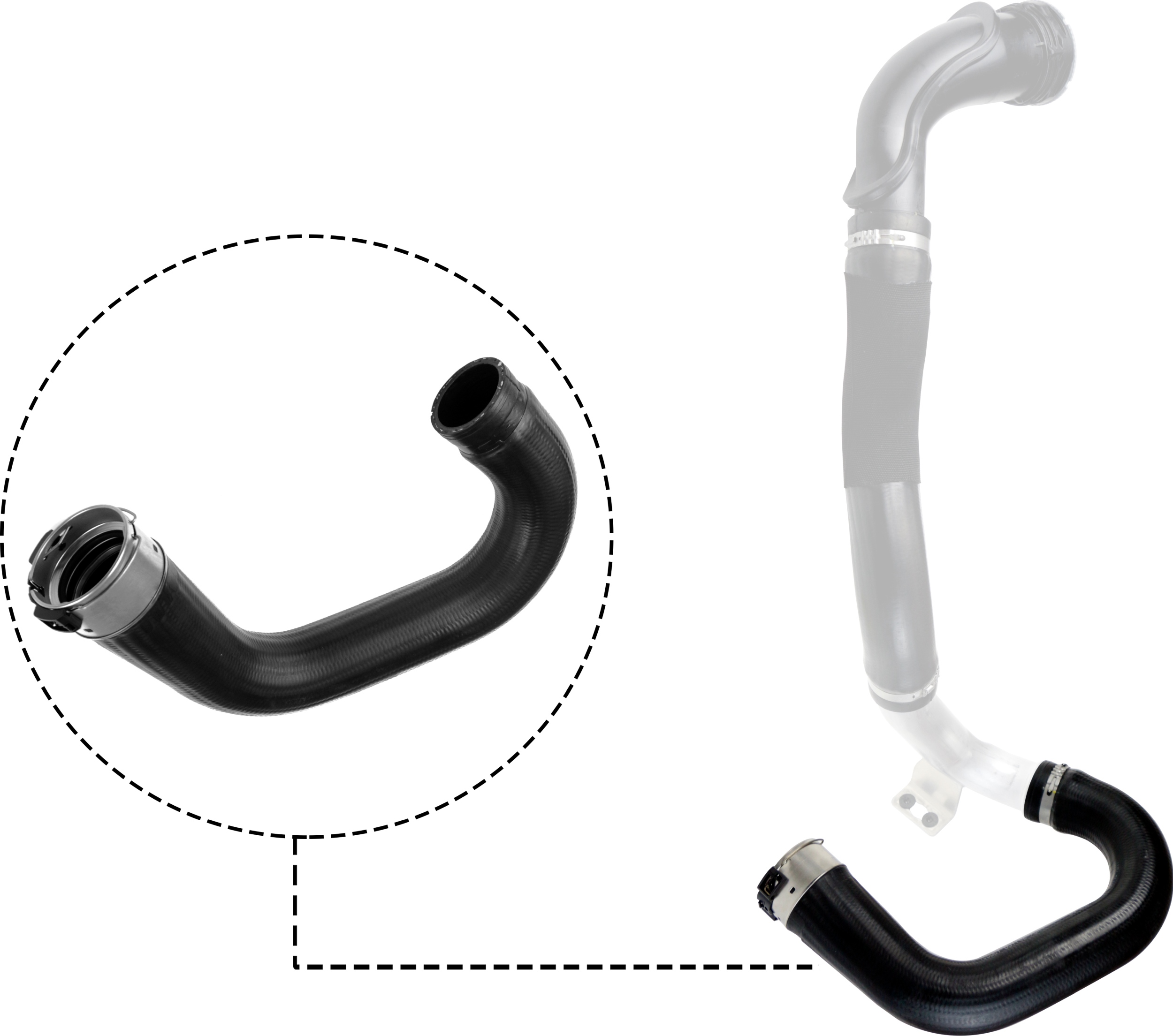 GATES Ladeluftslange 090700 for VAUXHALL OPEL CHEVROLET