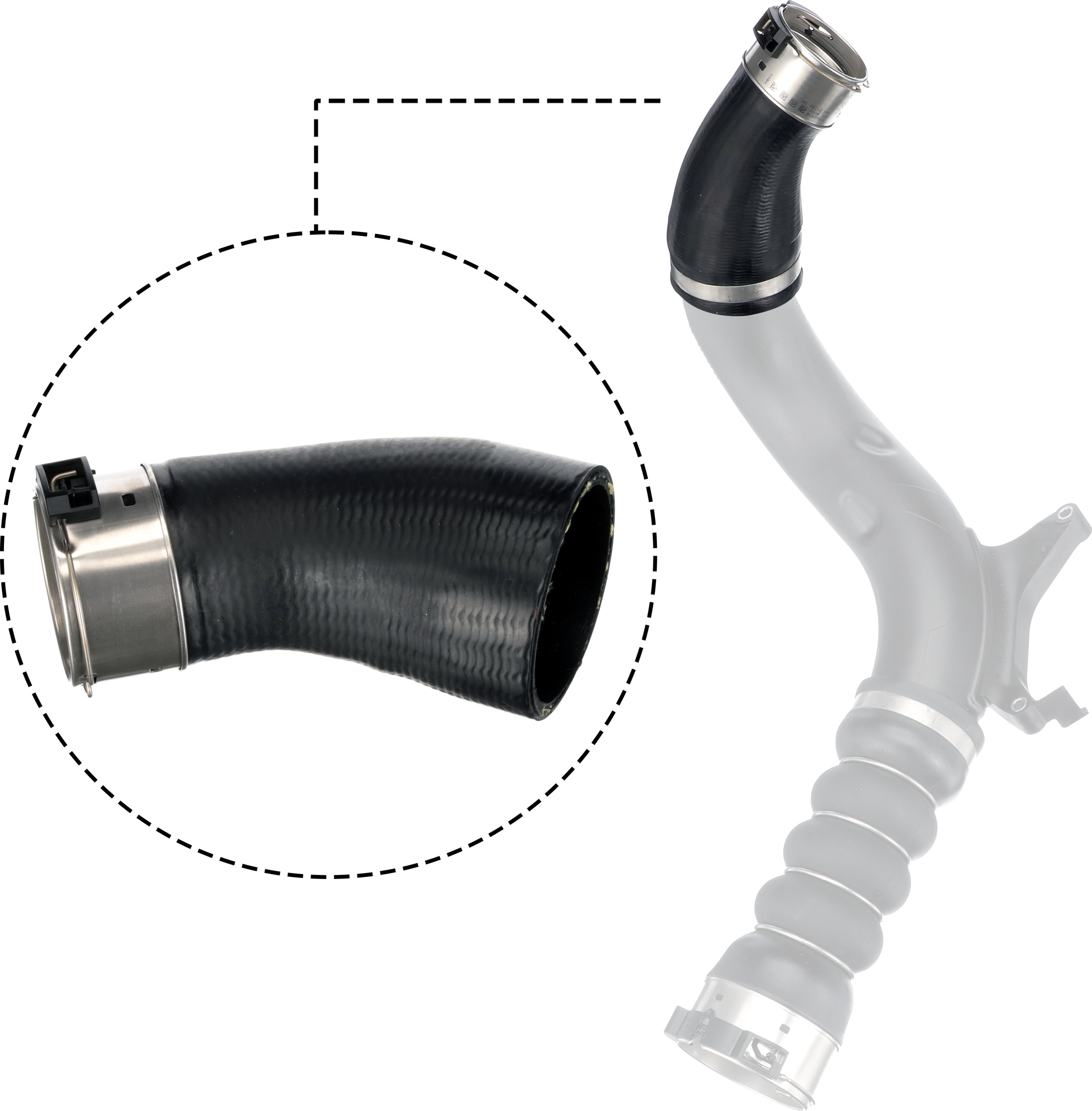 GATES Ladeluftslange 091385 for BMW (BRILLIANCE)
