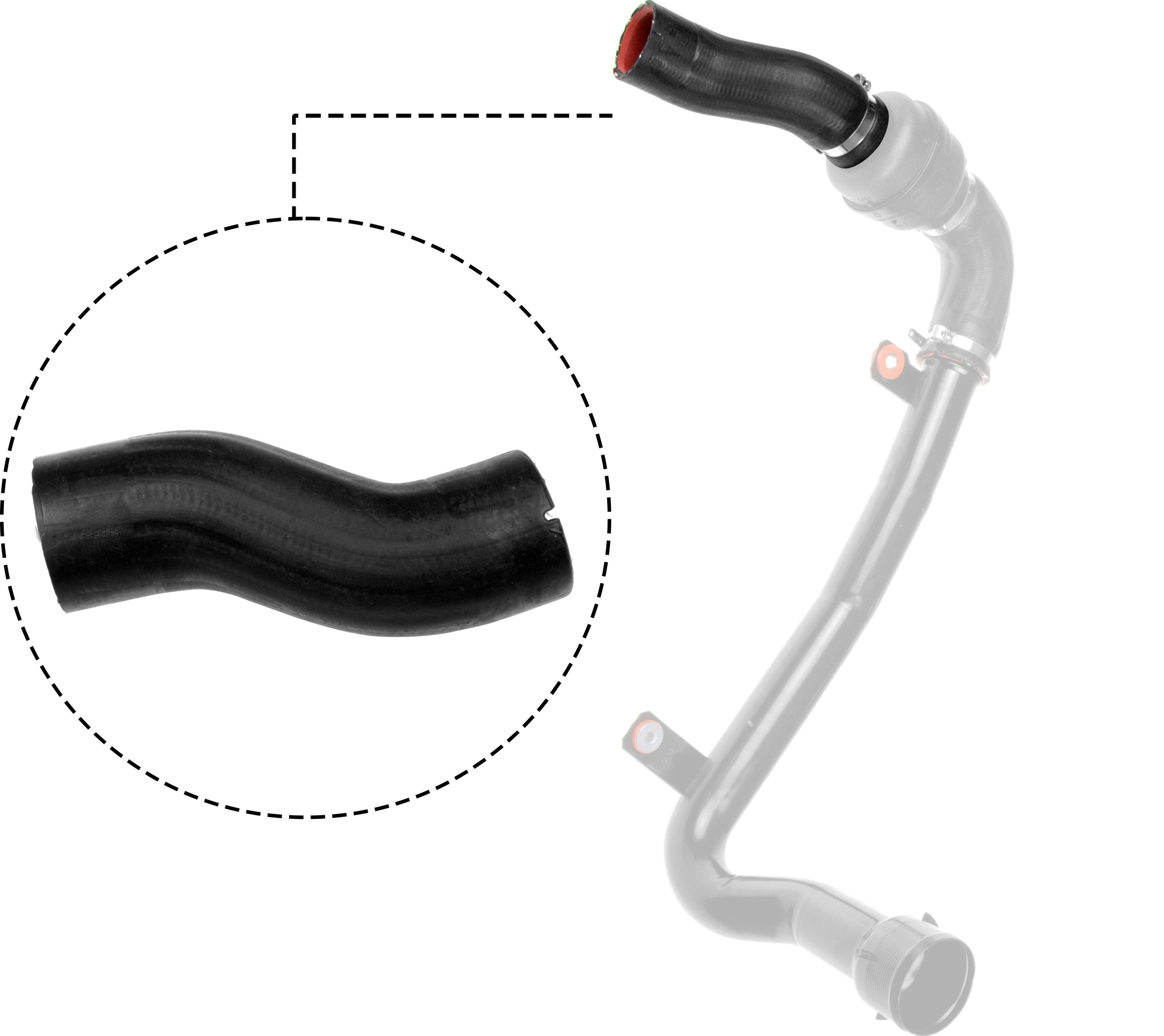 GATES Ladeluftslange 091472 for VAUXHALL PEUGEOT