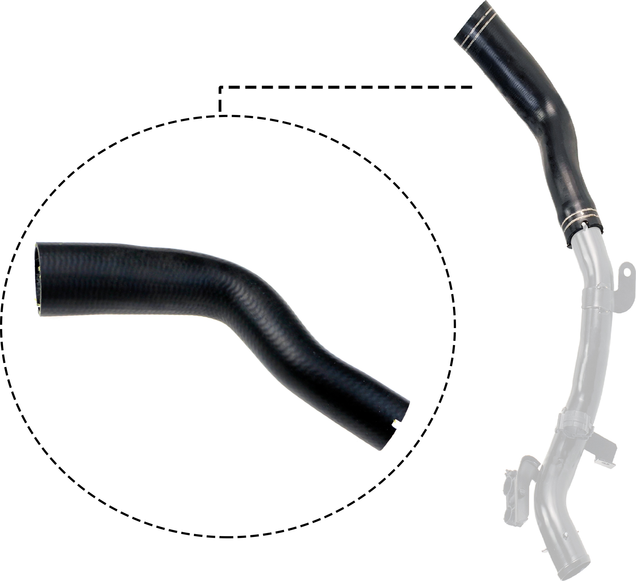 GATES Ladeluftslange 090063 for FIAT