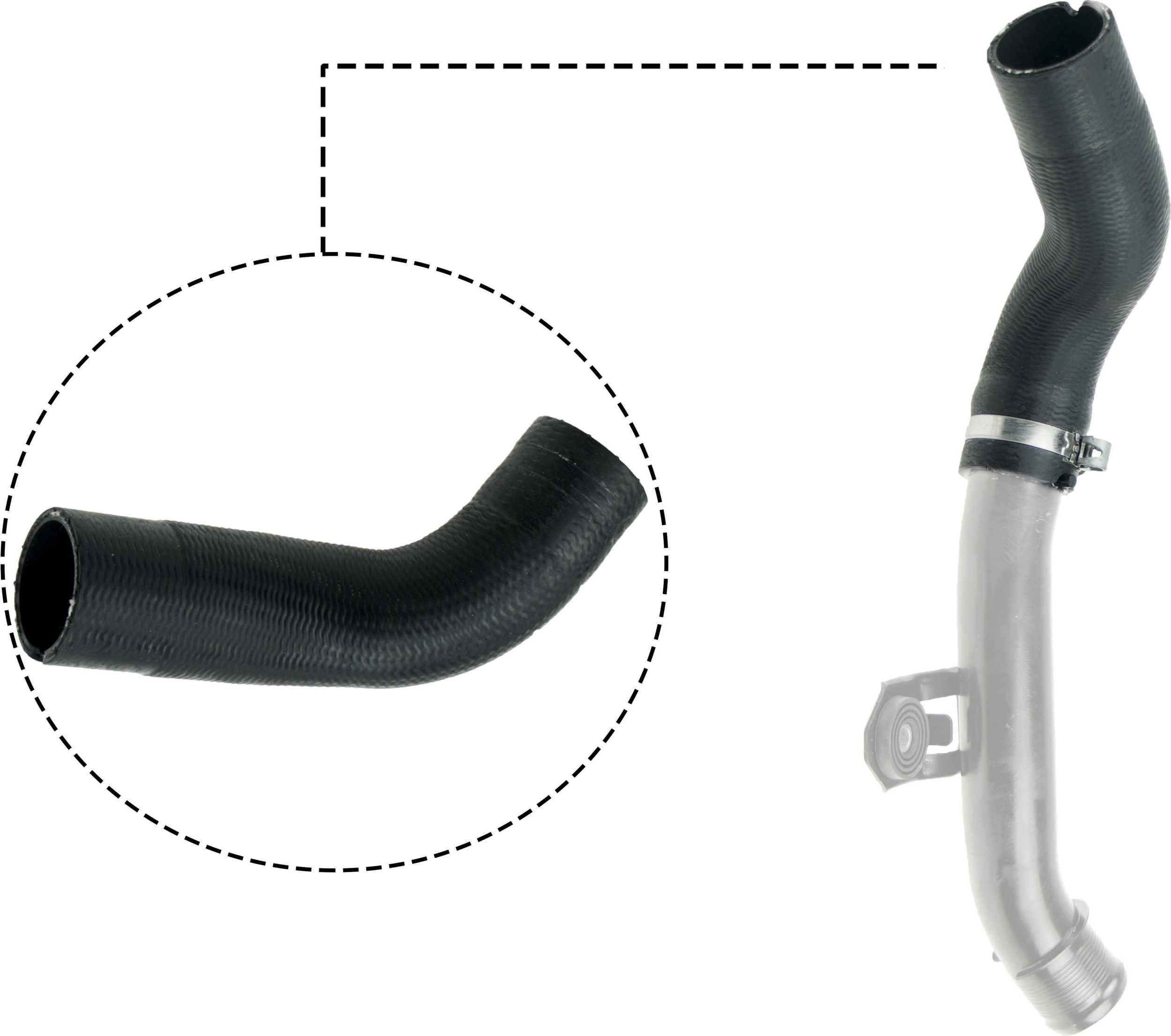 GATES Ladeluftslange 090076 for FIAT