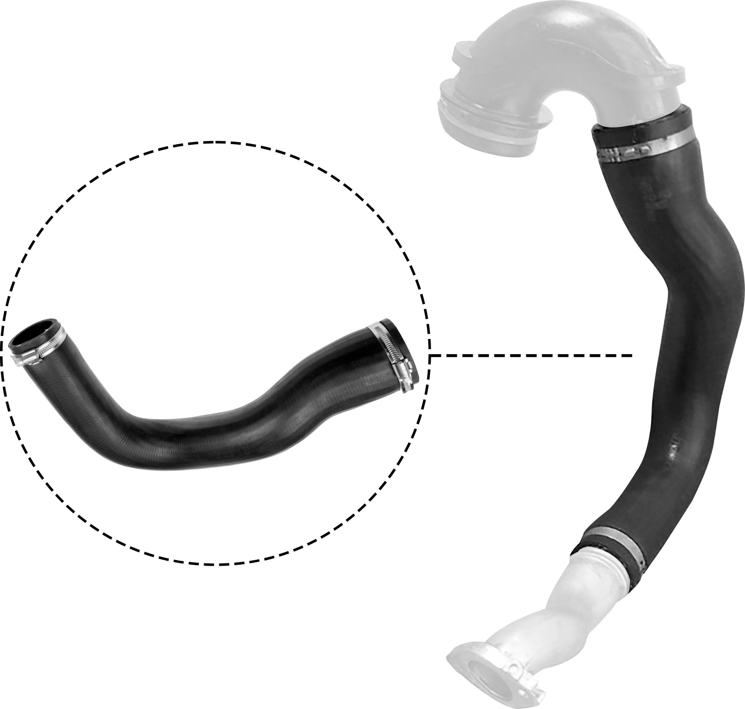 GATES Ladeluftslange 090168 for VAUXHALL CHEVROLET