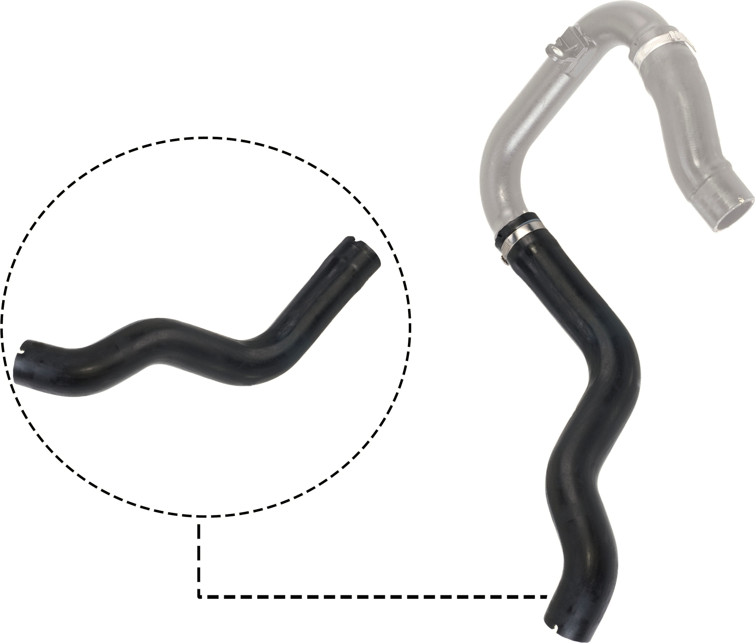 GATES Ladeluftslange 090475 for FIAT