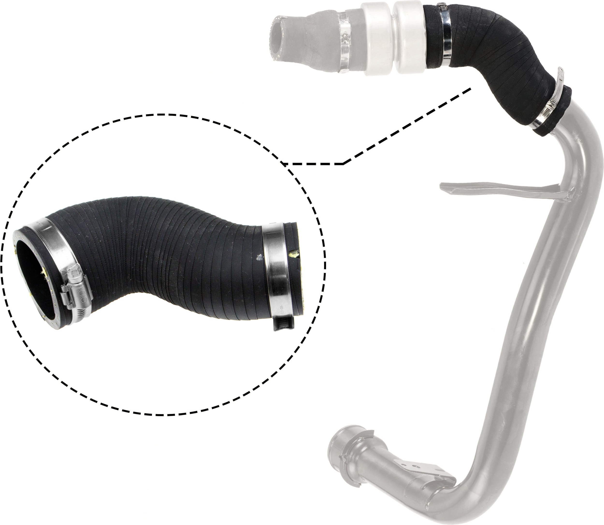 GATES Ladeluftslange 090481 for FIAT PEUGEOT