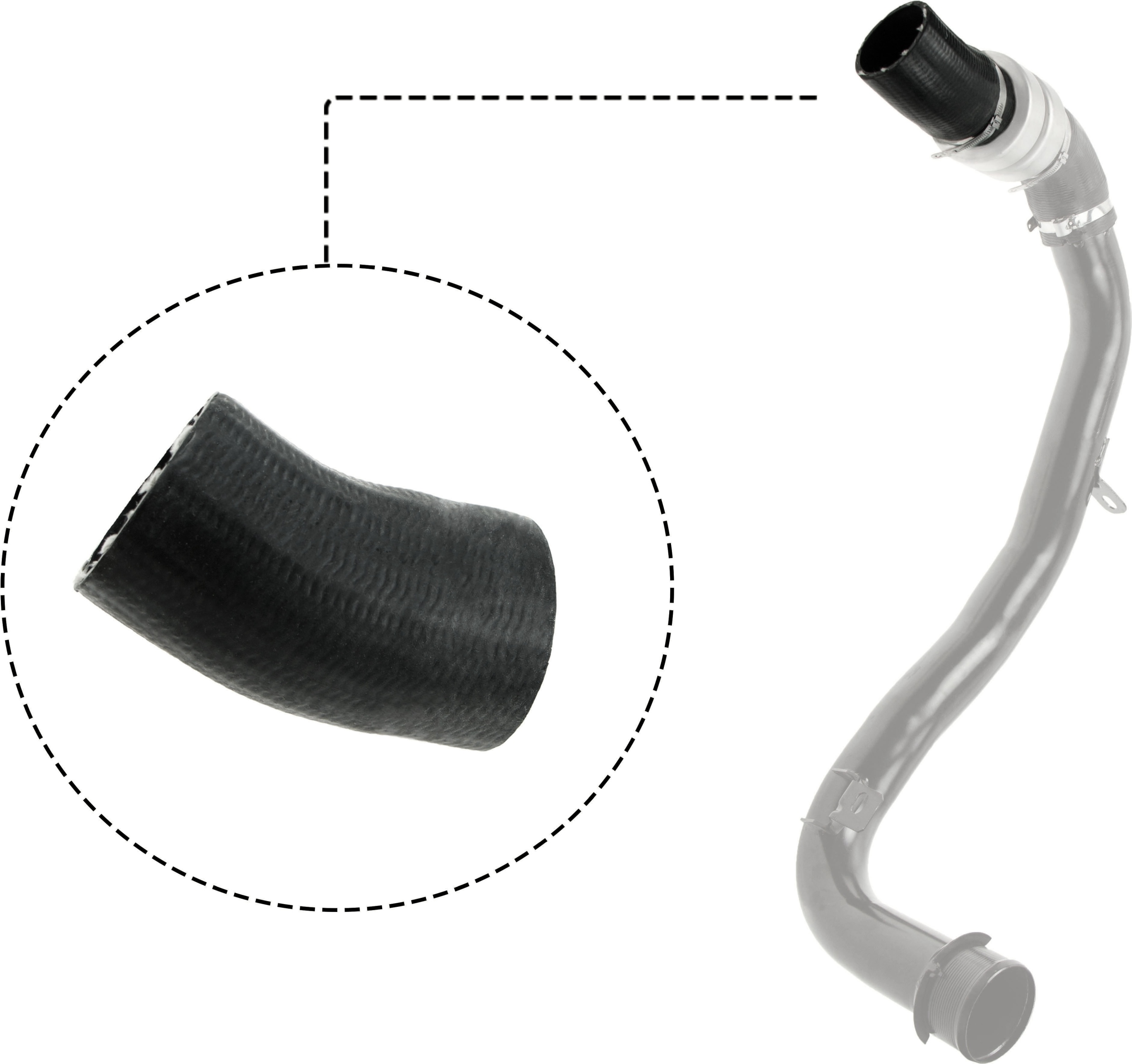 GATES Ladeluftslange 090491 for FIAT PEUGEOT