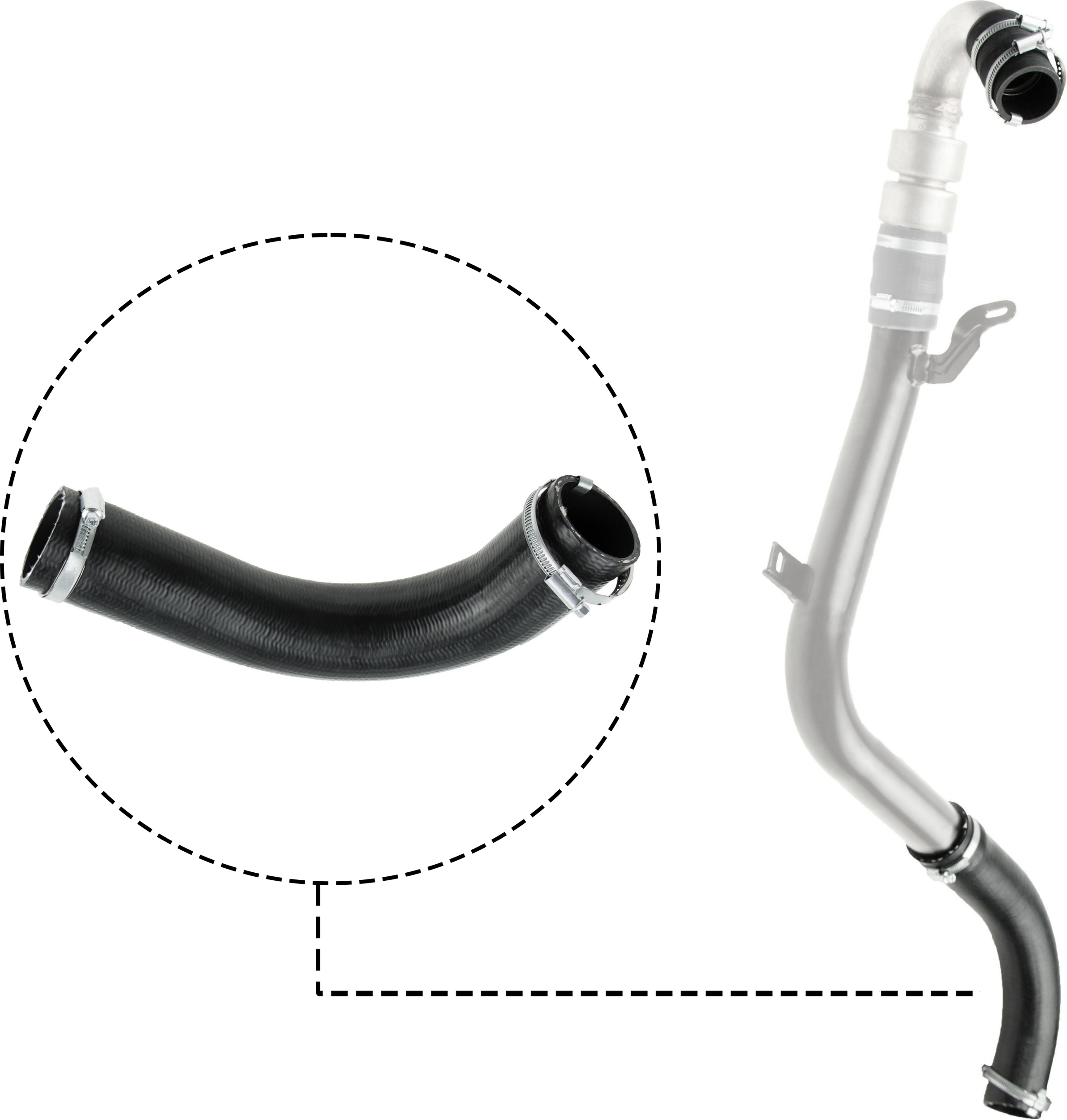 GATES Ladeluftslange 090665 for FORD