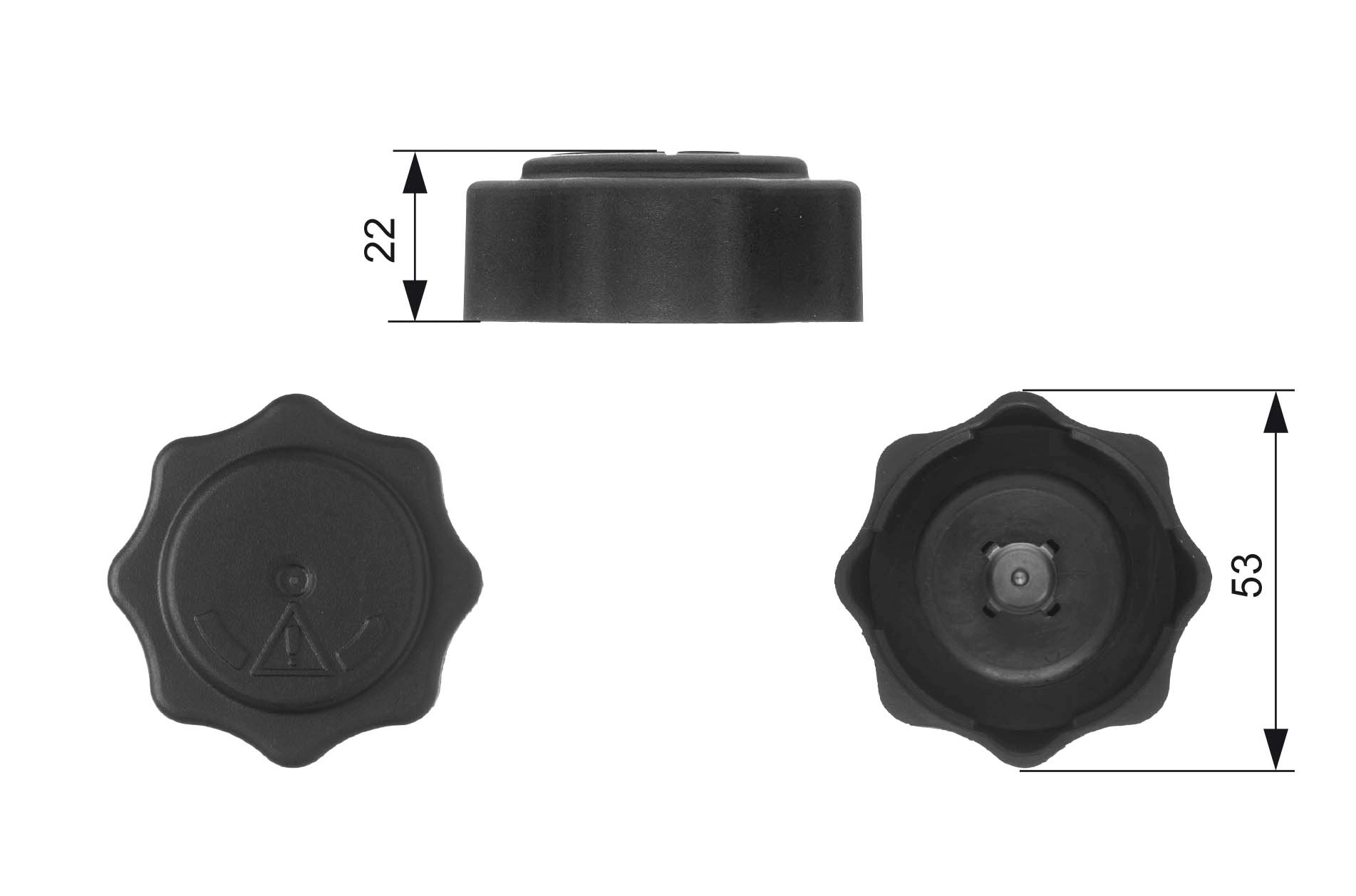 GATES Låg, kølemiddelbeholder rc229 for HONDA LAND ROVER MINI