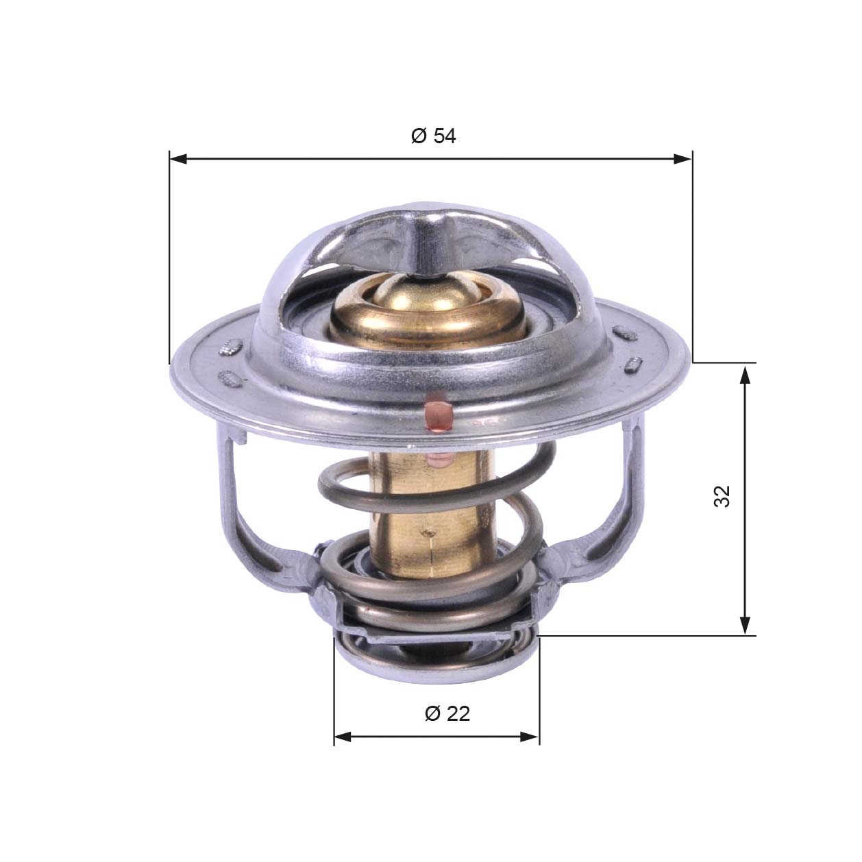 GATES Termostat, kølemiddel th42589g1 for VAUXHALL CHEVROLET