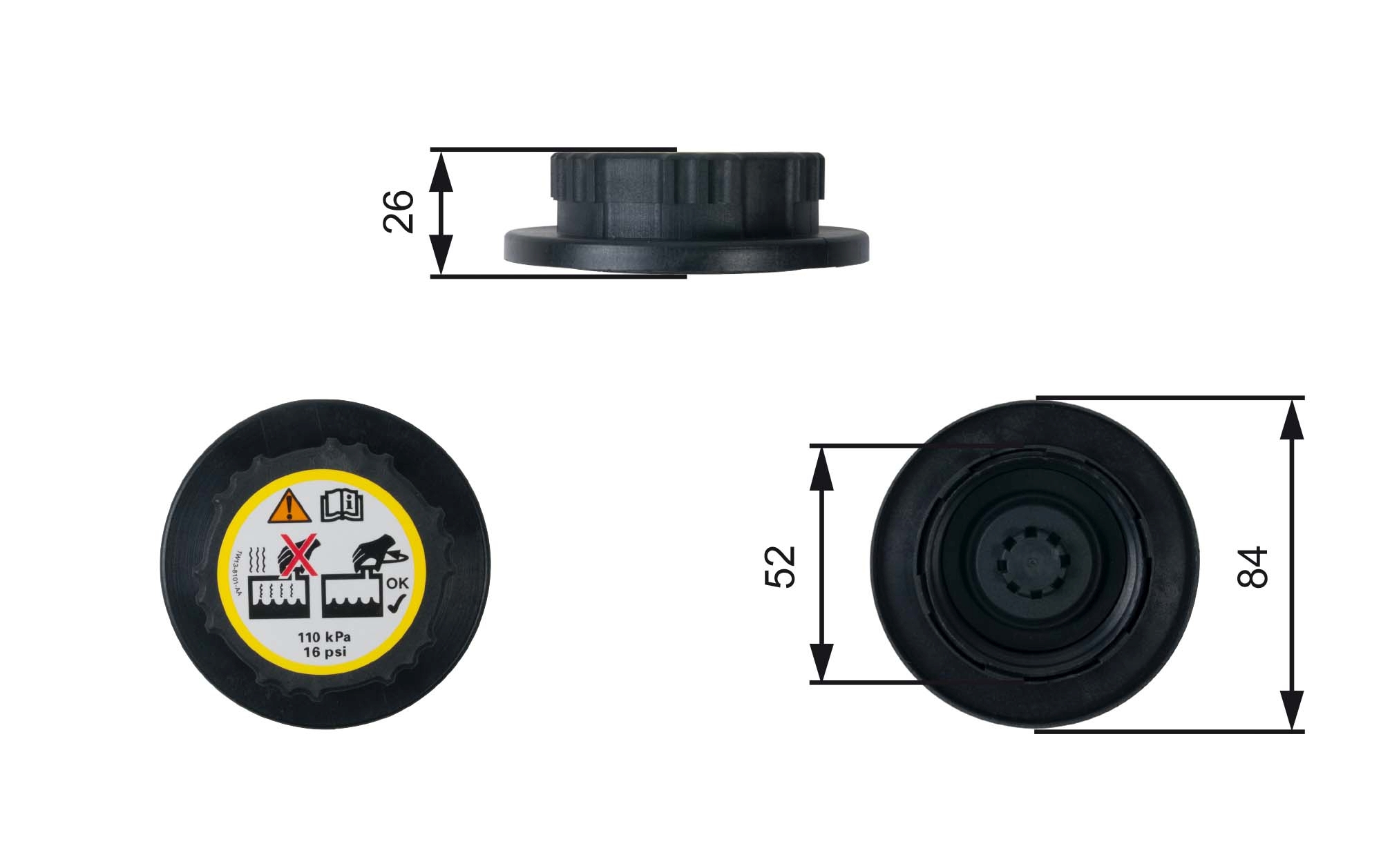 GATES Låg, kølemiddelbeholder rc246 for VAUXHALL FORD CHEVROLET GMC FORD USA ROVER LAND ROVER