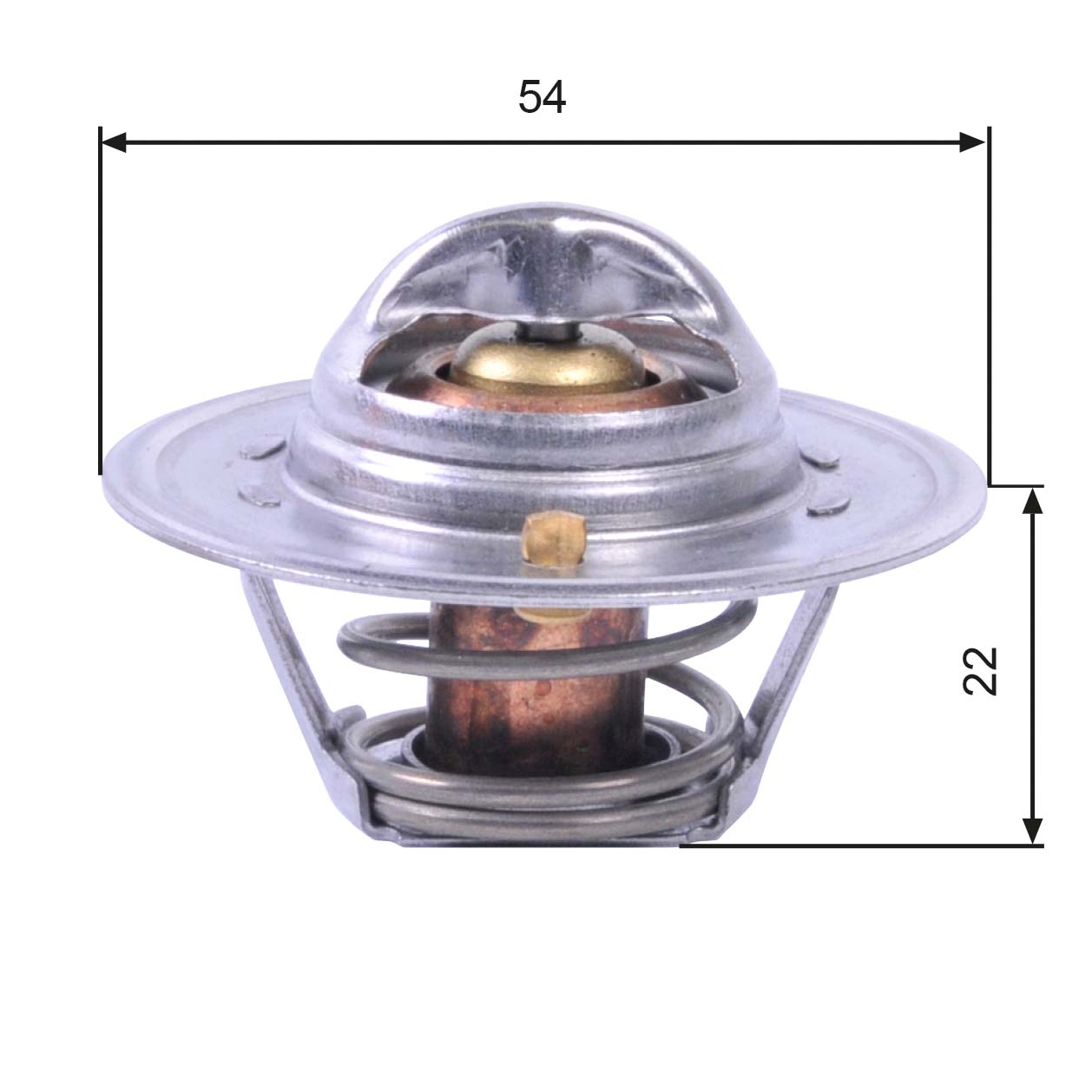 GATES Termostat, kølemiddel th12888g1 for STANDARD AUTOMOBILE VAUXHALL FORD VOLVO CHRYSLER SAAB KIA ROVER ALFA ROMEO AUSTIN-HEALEY DODGE MAZDA MITSUB