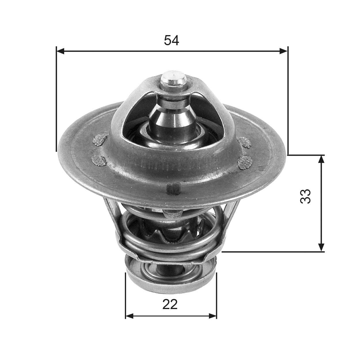 GATES Termostat, kølemiddel th22285g1 for STANDARD AUTOMOBILE VAUXHALL HONDA MAZDA