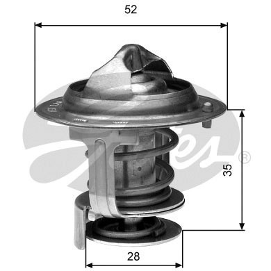 GATES Termostat, kølemiddel th29484g1 for STANDARD AUTOMOBILE PIAGGIO DAIHATSU